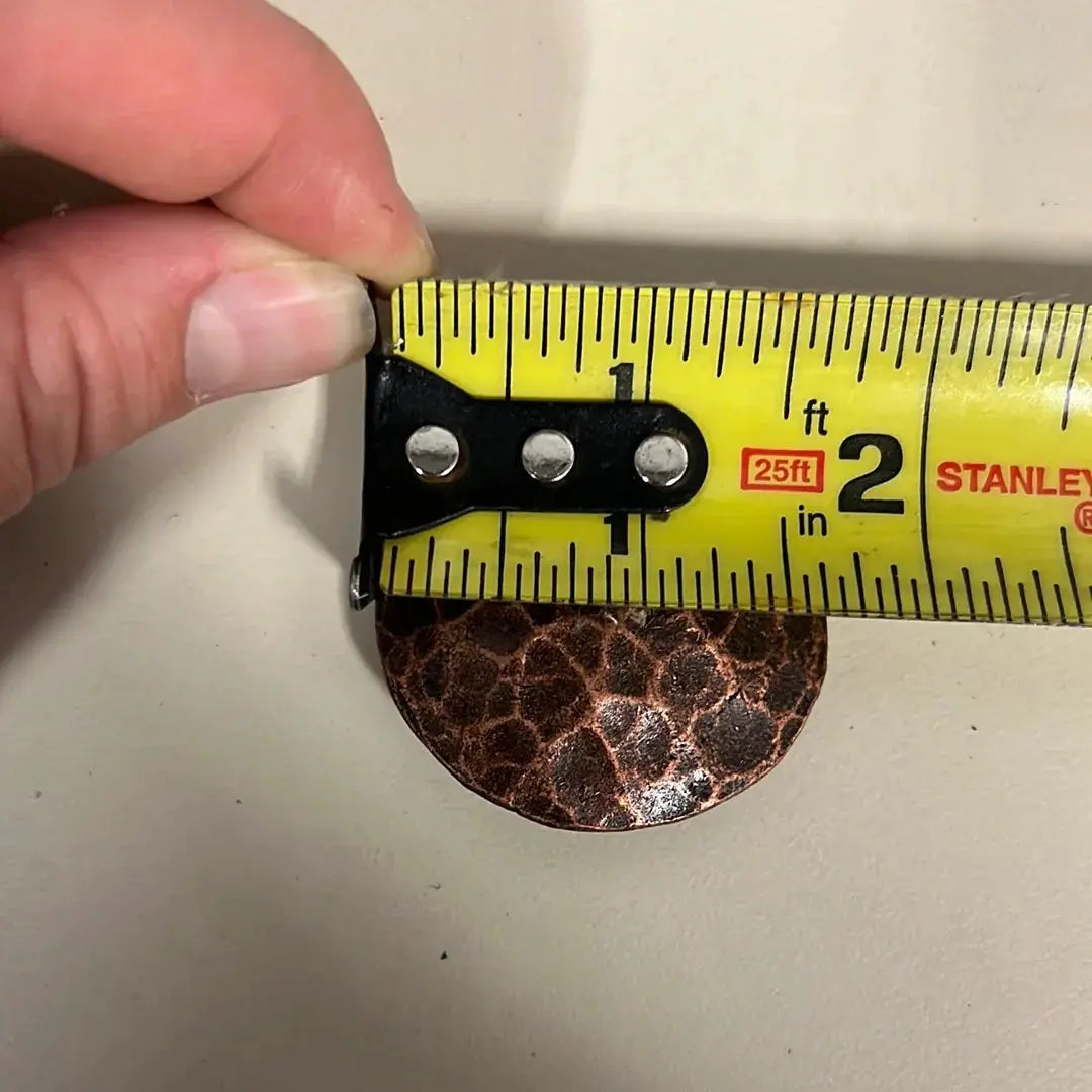 Copper hammered concho with Screw.