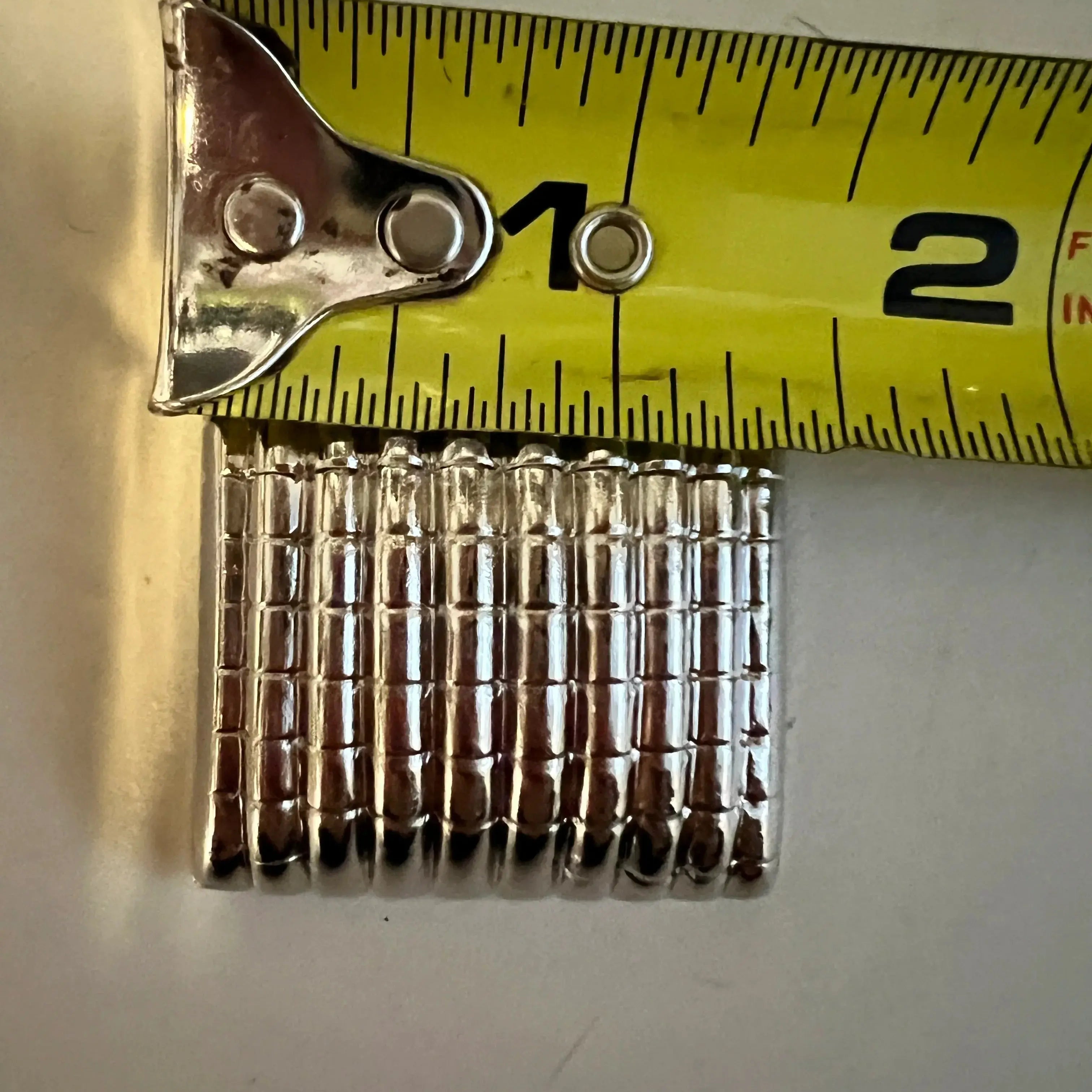 Silver weave square concho with screw