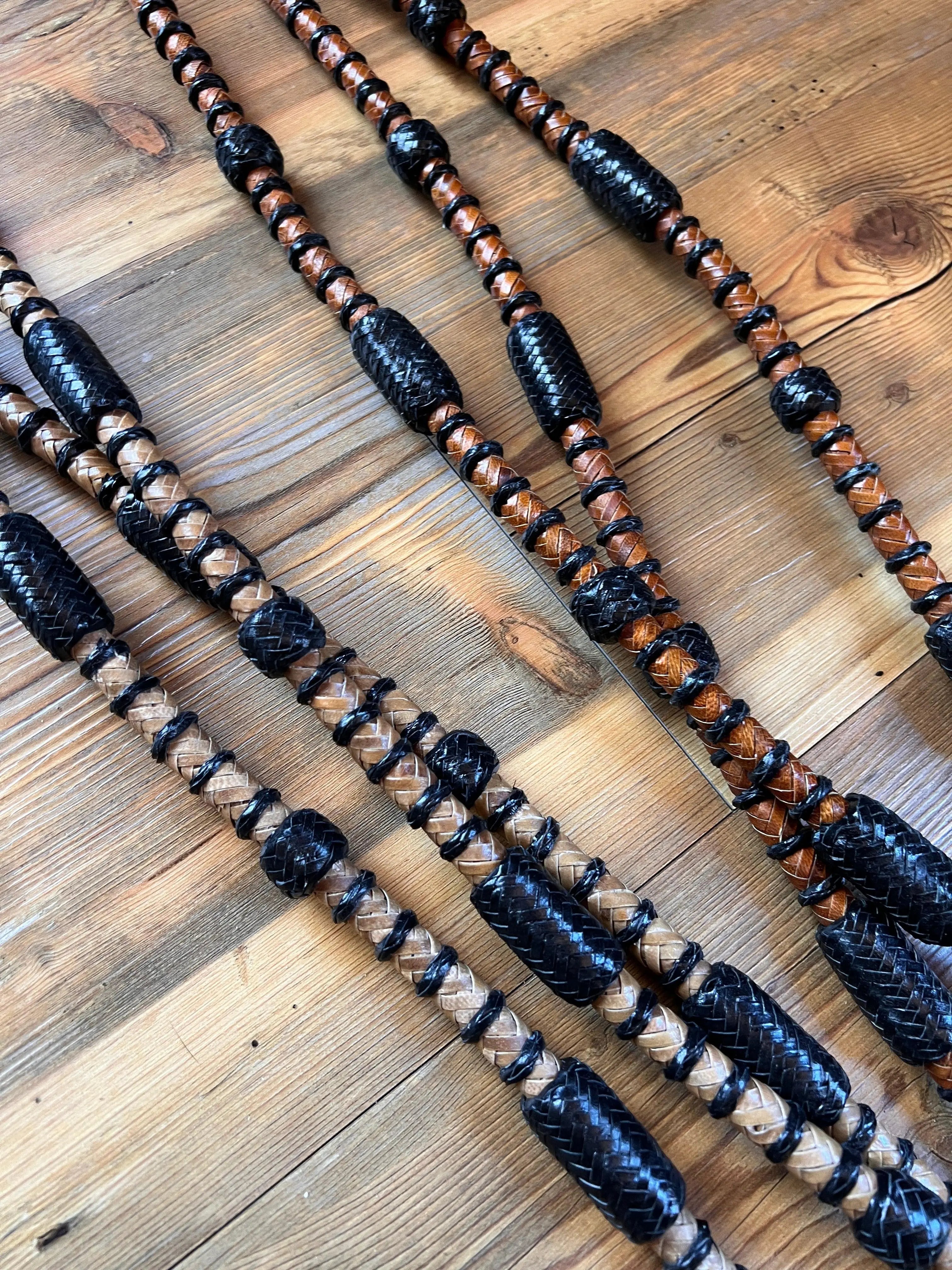 Romal Reins with Black Rawhide