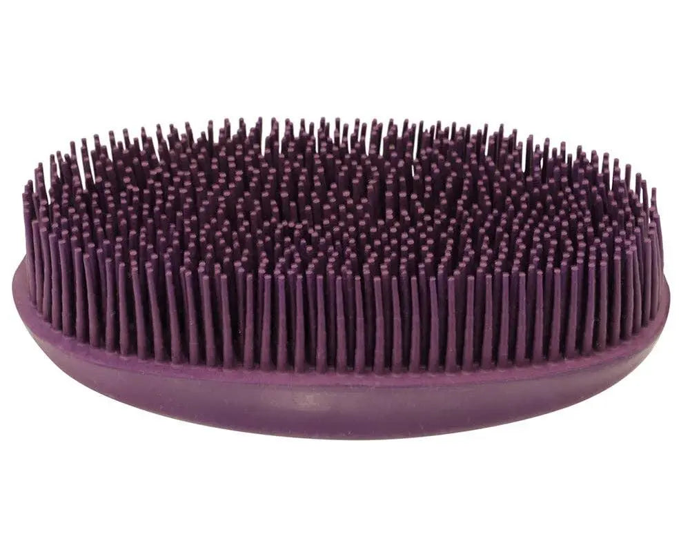 Oval Face Curry Grooming & Bathing Pet Brush Purple Horse