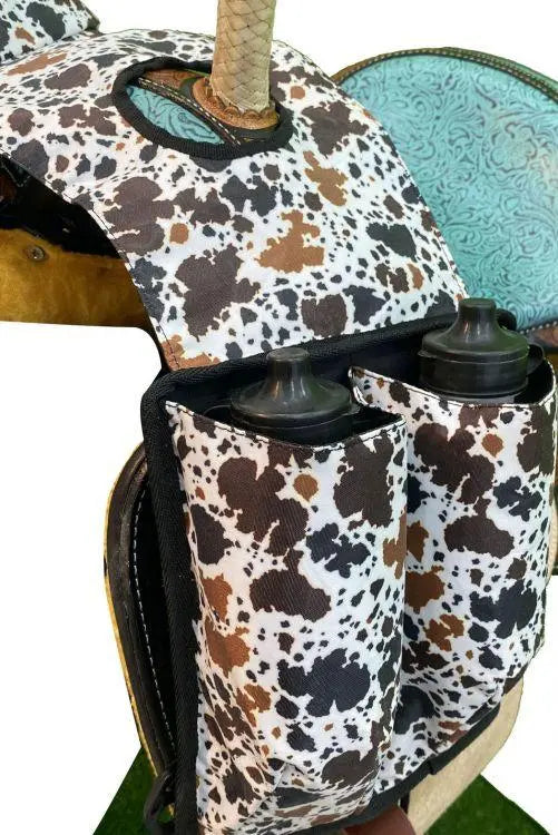 Cow Print Insulated Water Bottle Horn Bag