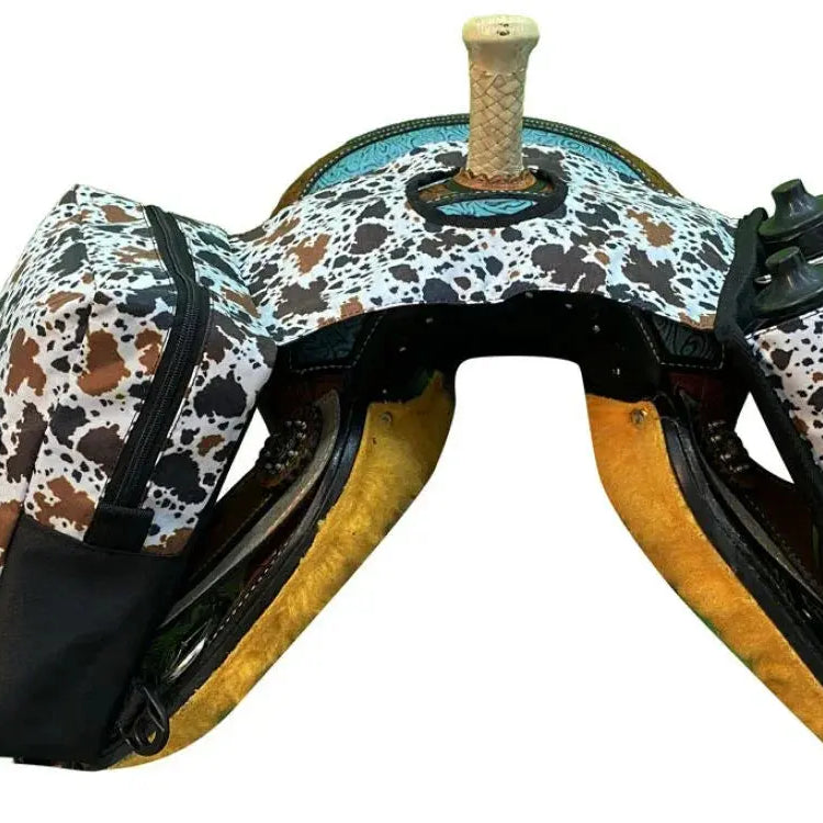 Cow Print Insulated Water Bottle Horn Bag