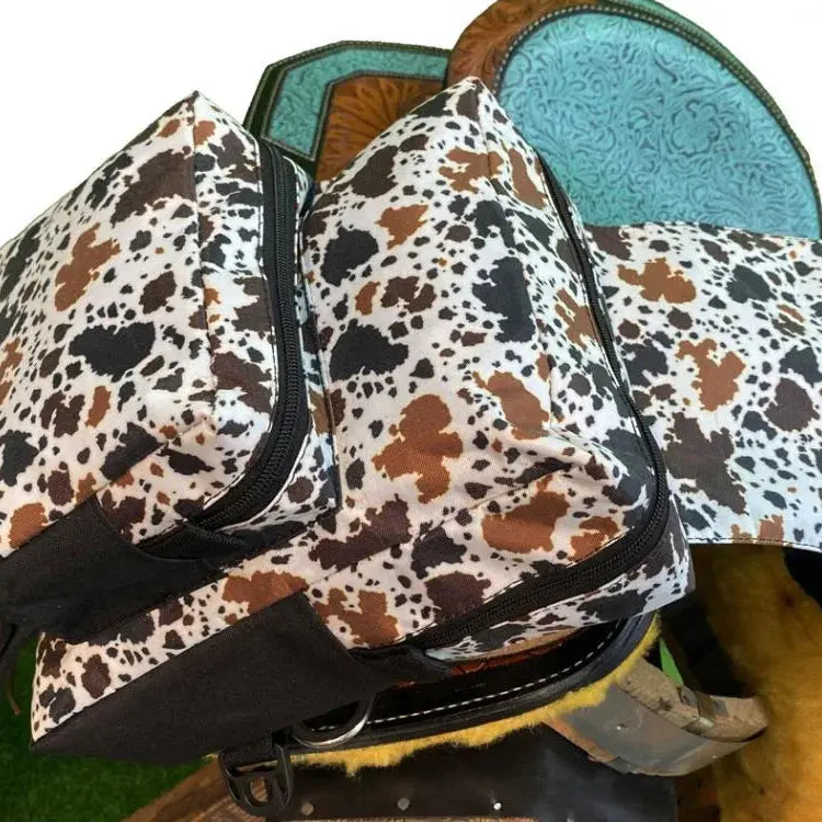 Cow Print Insulated Water Bottle Horn Bag