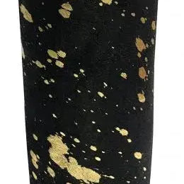 Black and Gold Acid Wash Hair on Cowhide Slim Can Holder