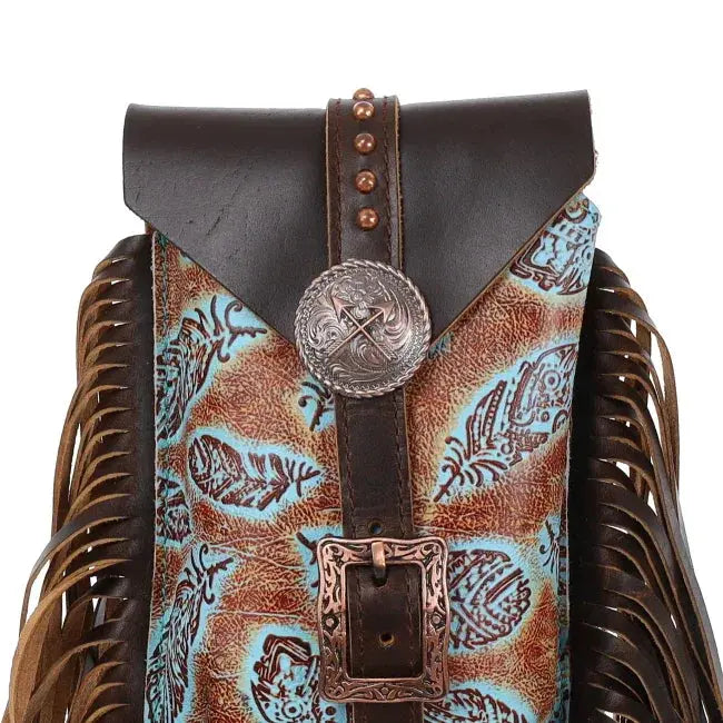 Feathered Horizon Rear Cinch Bag