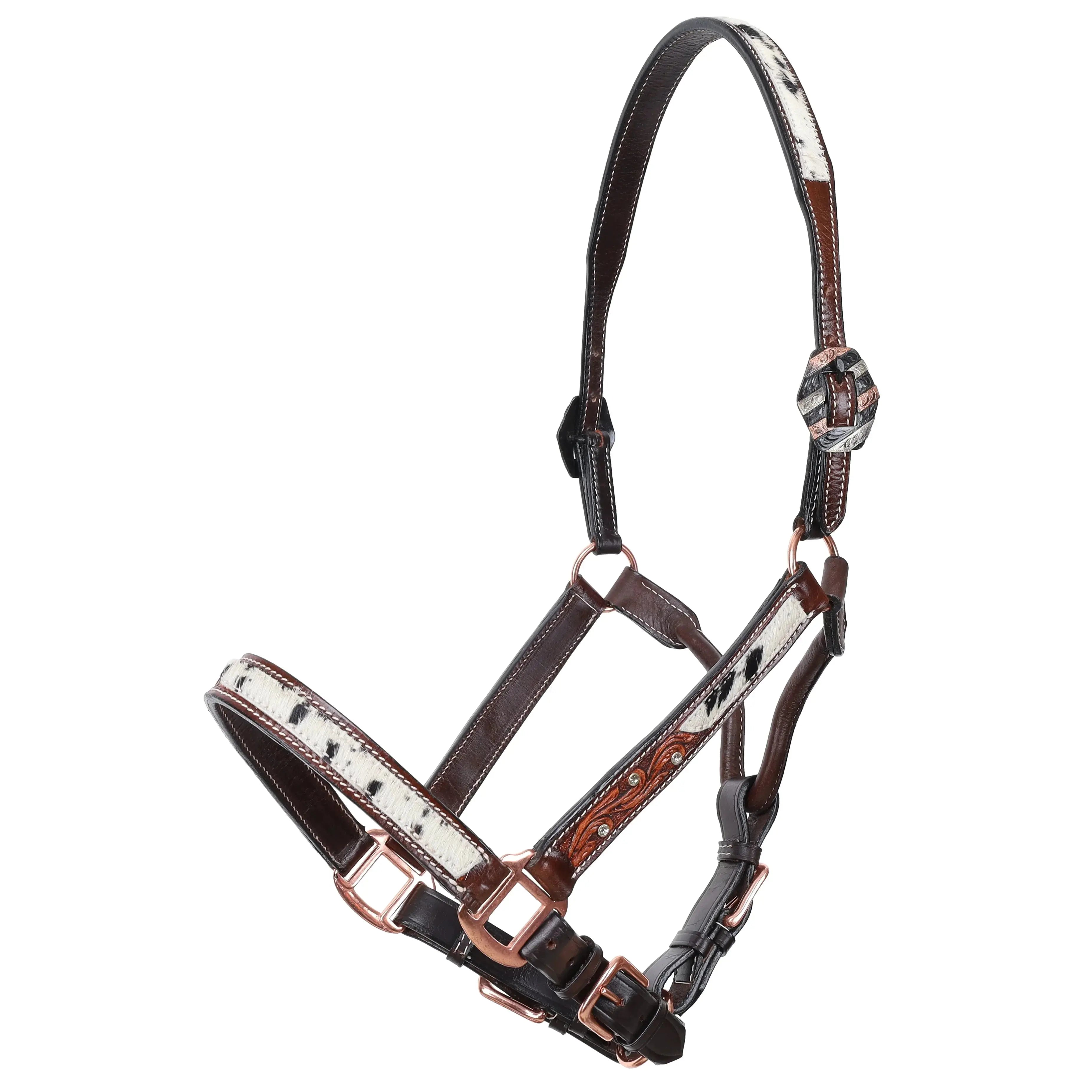 Western Luxe Series Iris Leather Halter Horse