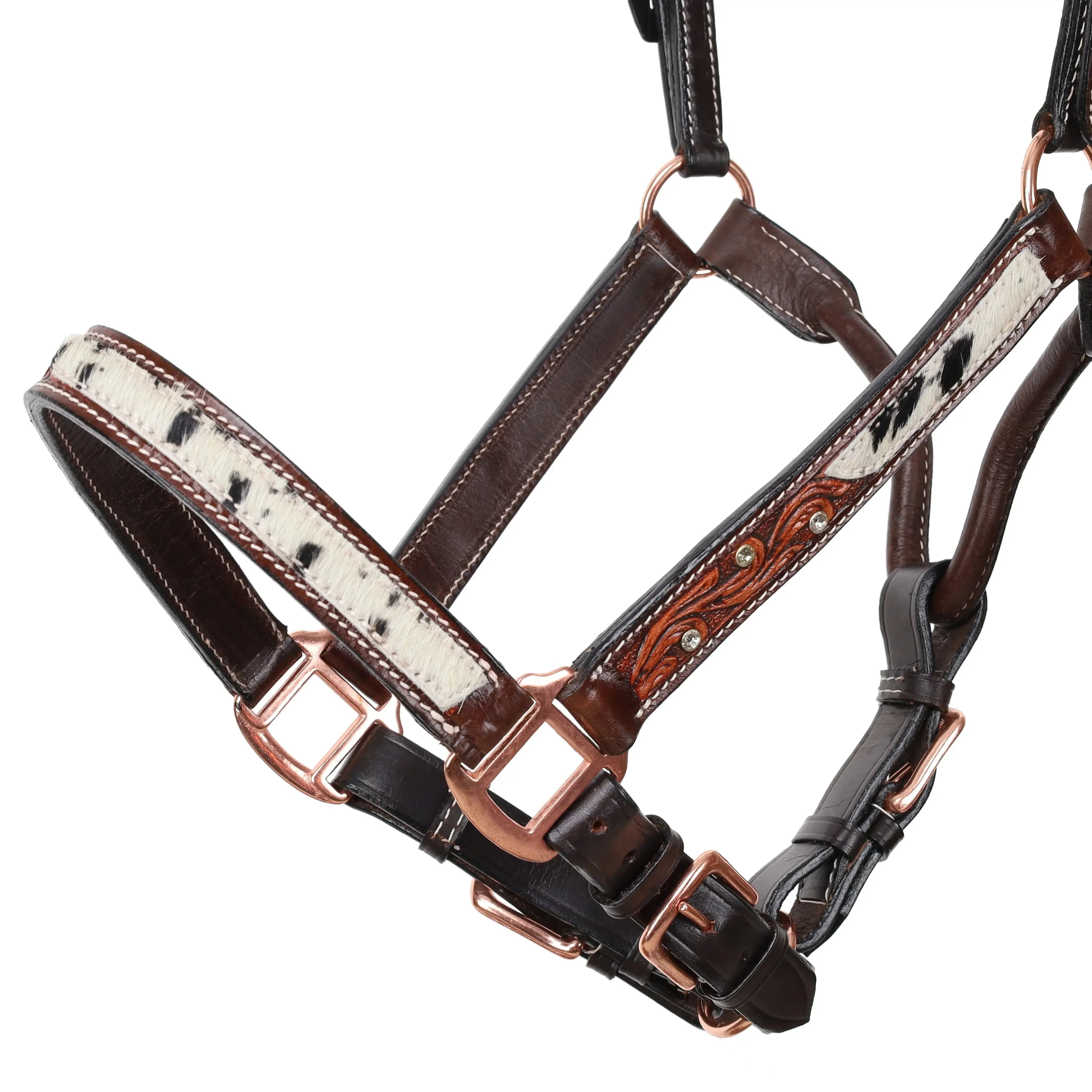 Western Luxe Series Iris Leather Halter Horse