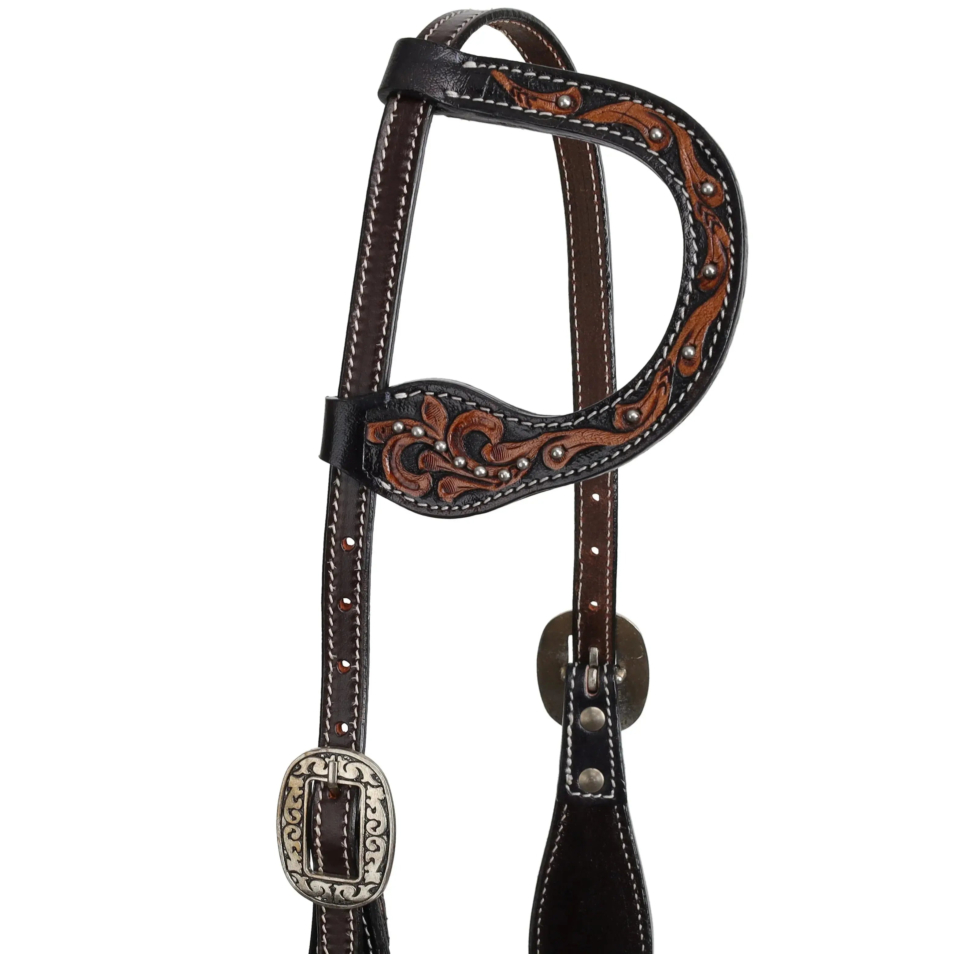 Wildflower Hide One Ear Headstall Horse