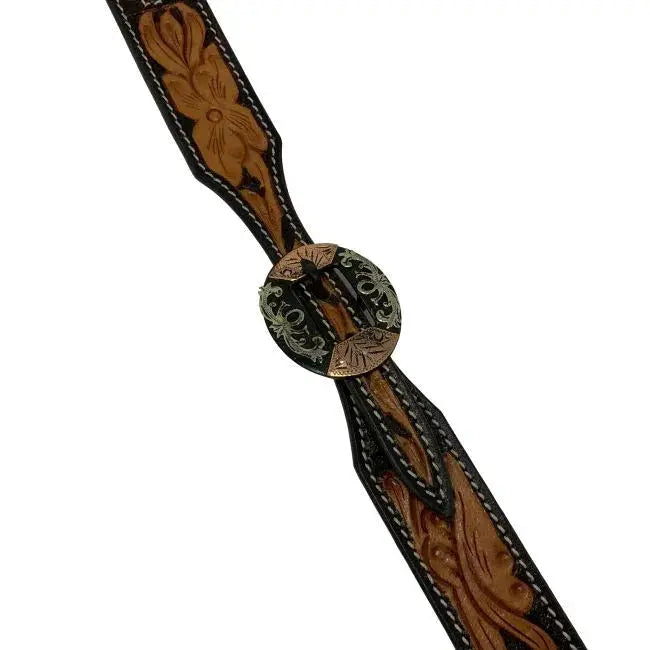 Dogwood Tooled Split Ear Headstall Horse