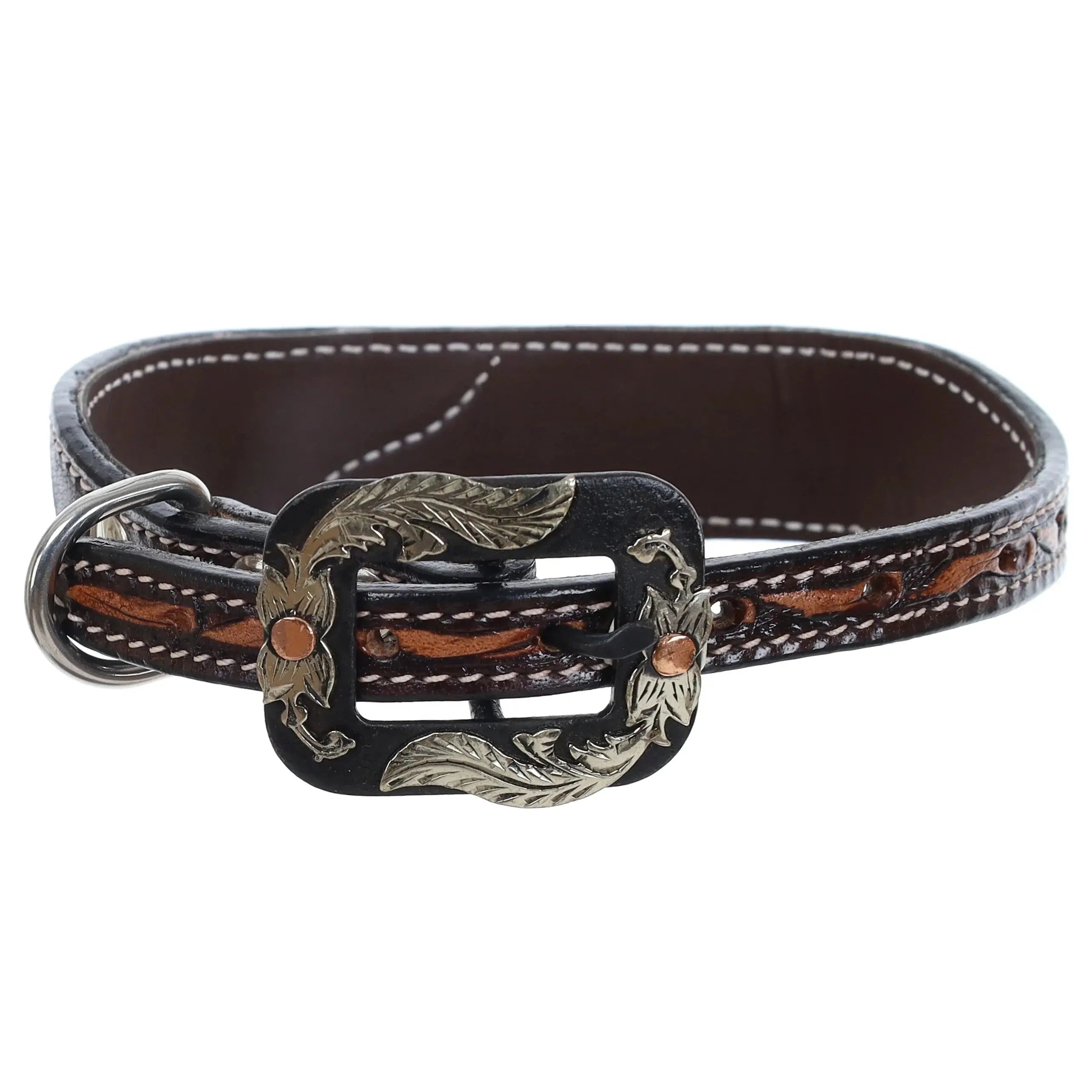 Cowhide and Tool Leather Dog Collar Dog