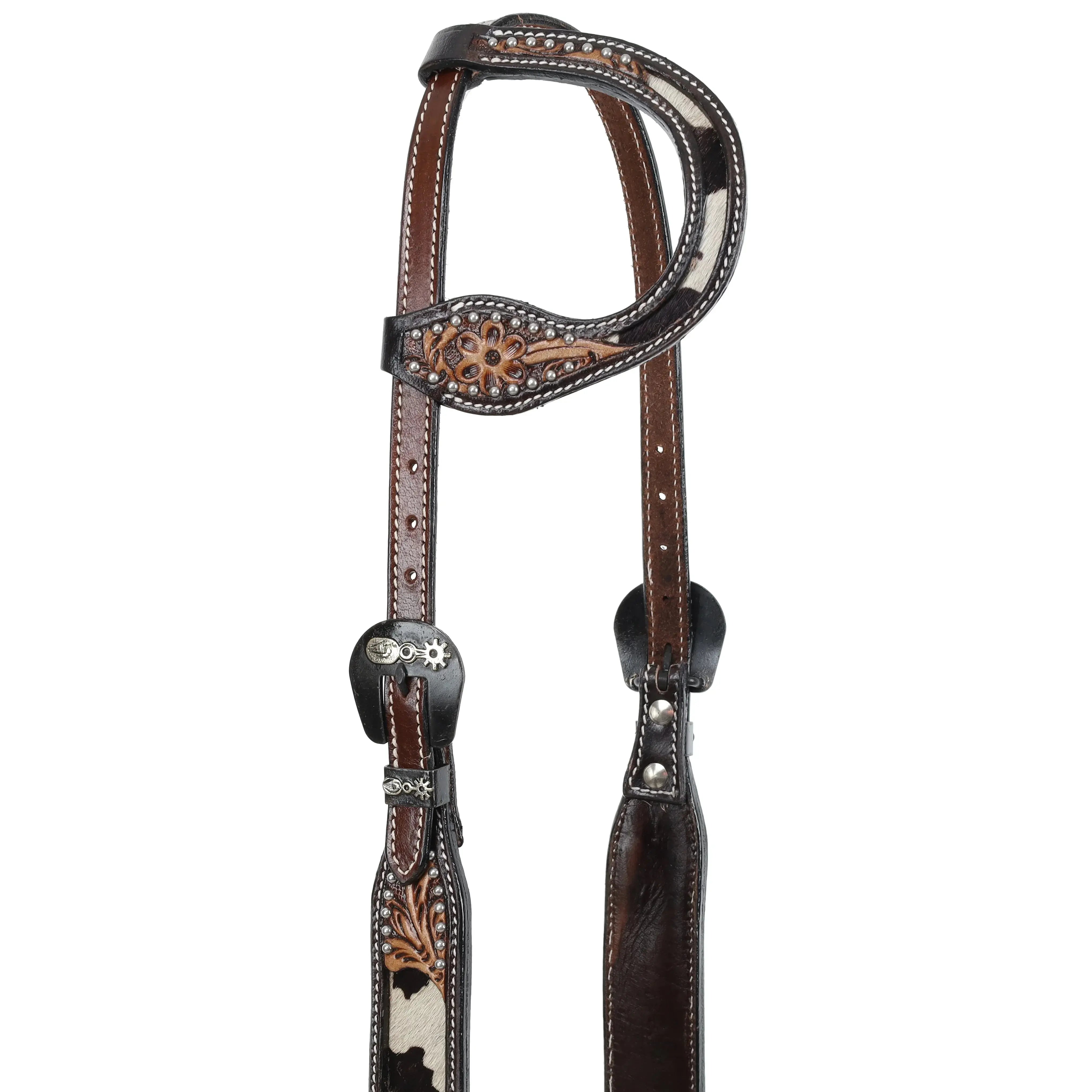 Pansy One Ear Headstall Horse close up