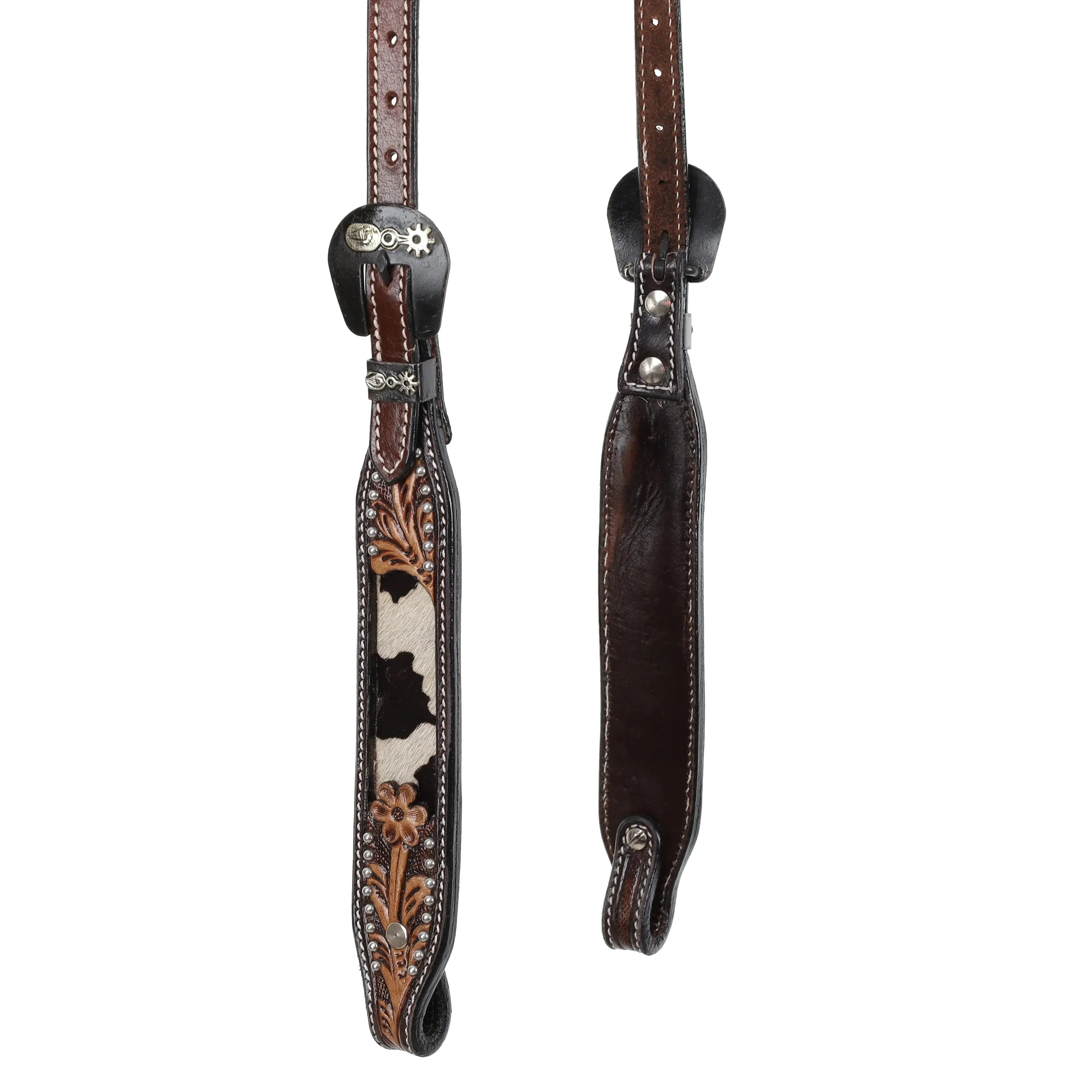 Pansy One Ear Headstall Horse close up