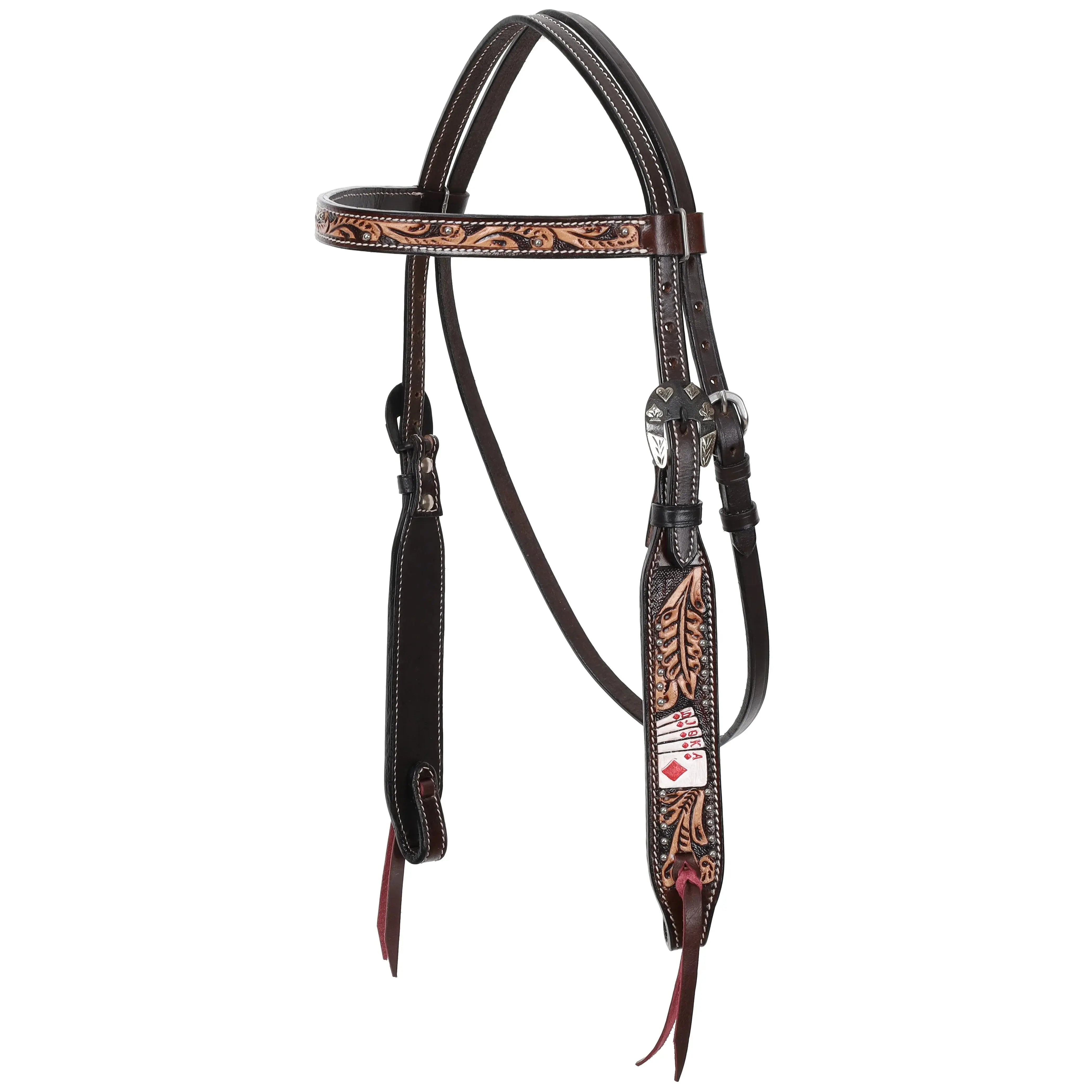 Diamond Flush Browband Headstall Horse