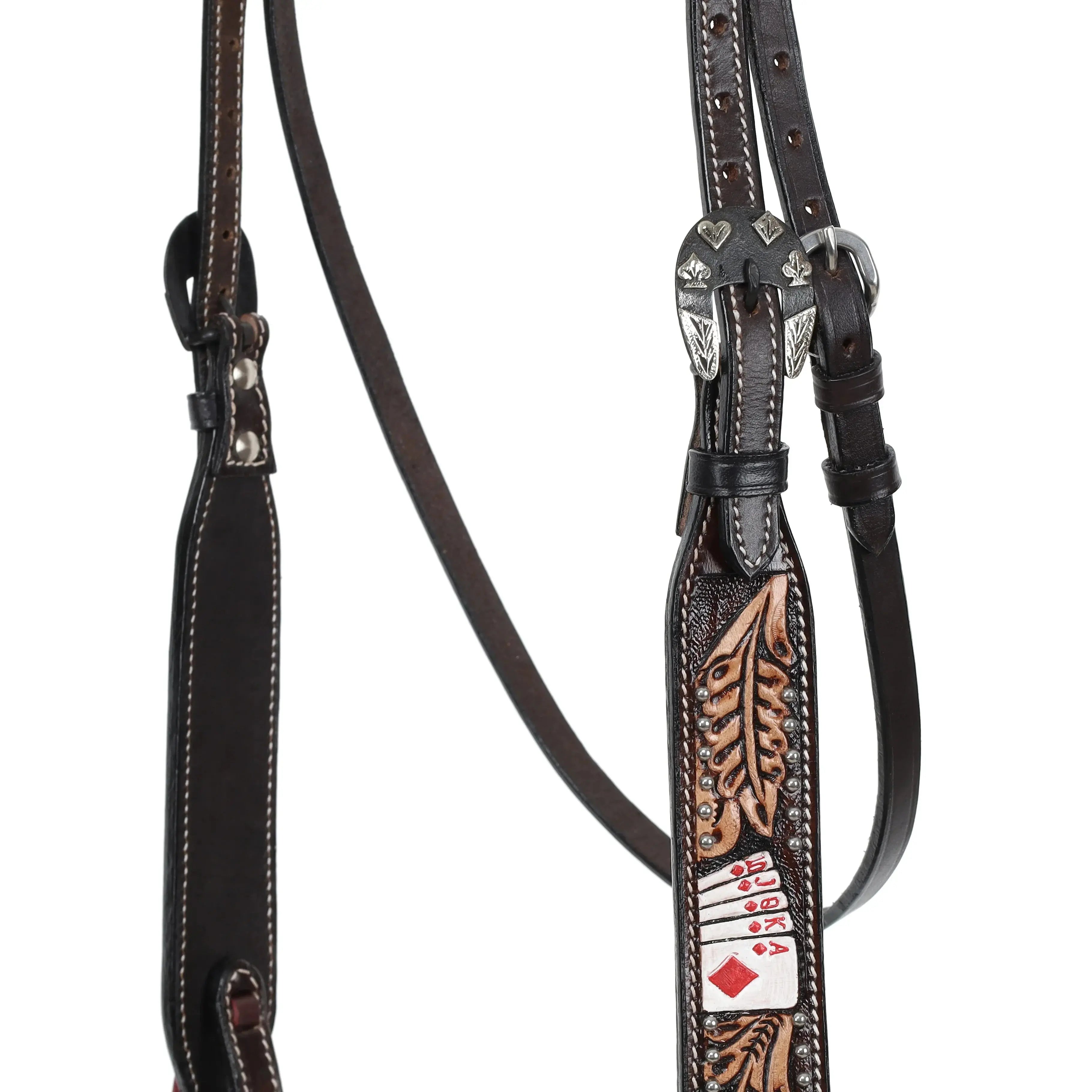 Diamond Flush Browband Headstall Horse