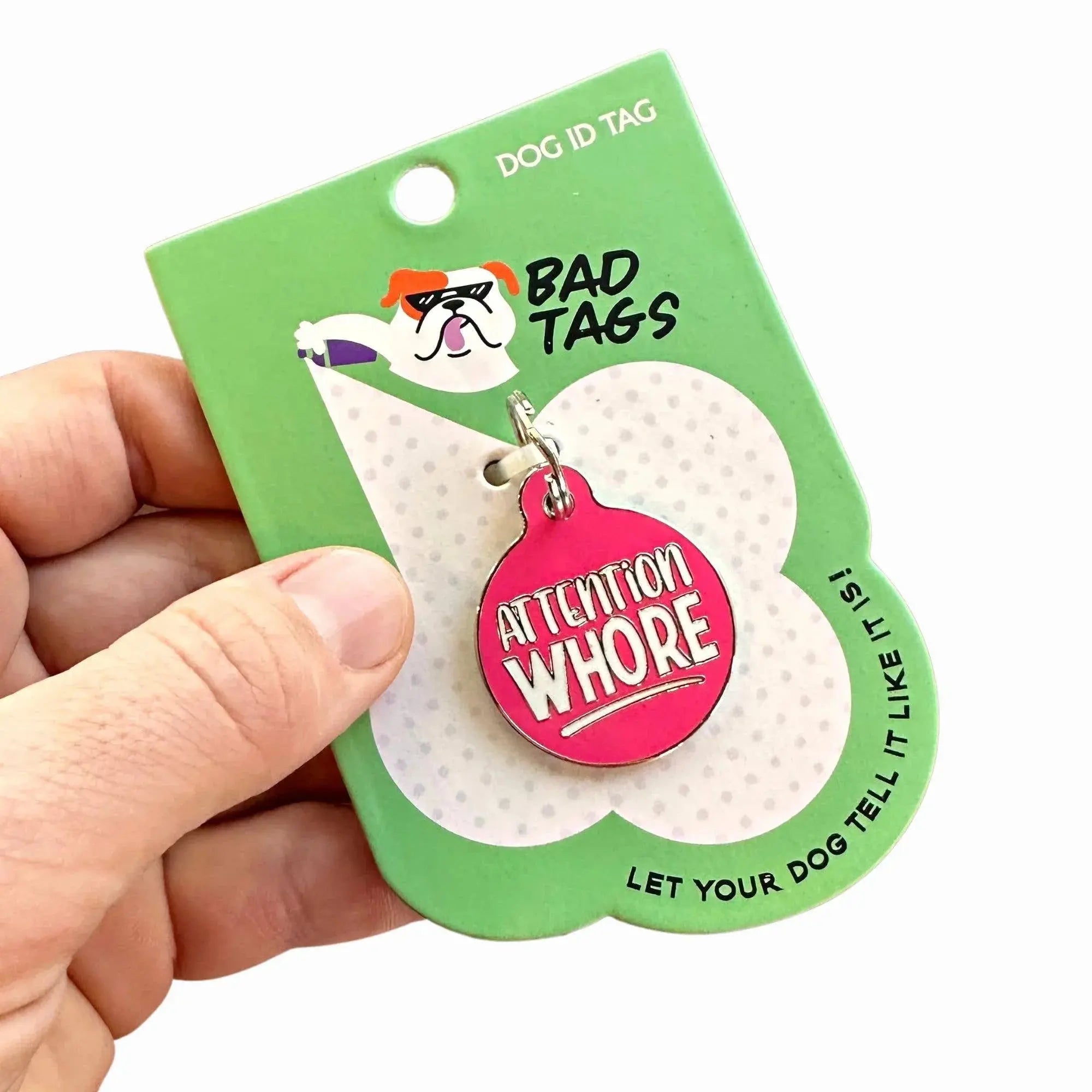 Funny Dog Tag or Collar Charm - Attention Wore Dog