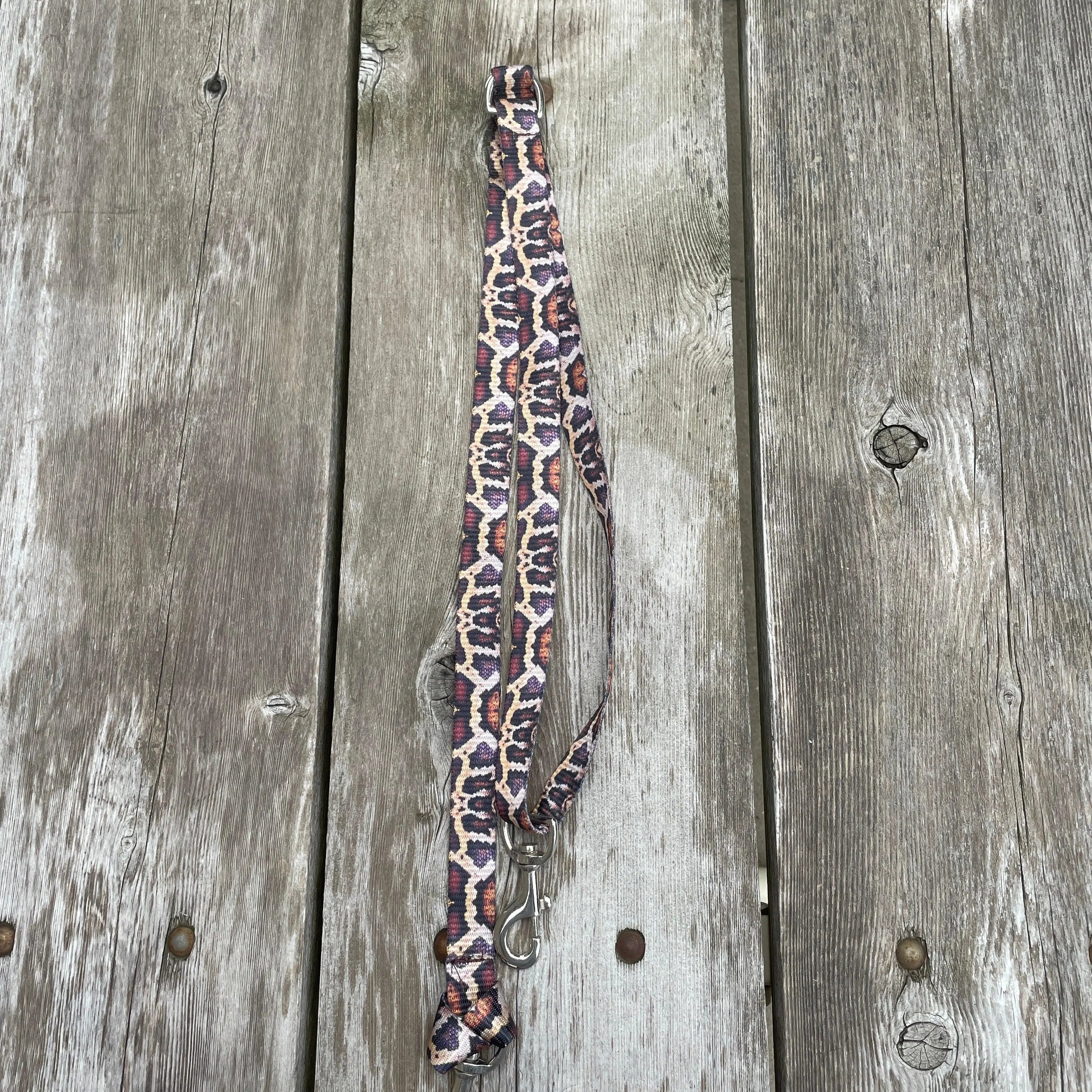 Premium Nylon wither strap with Python Print Horse