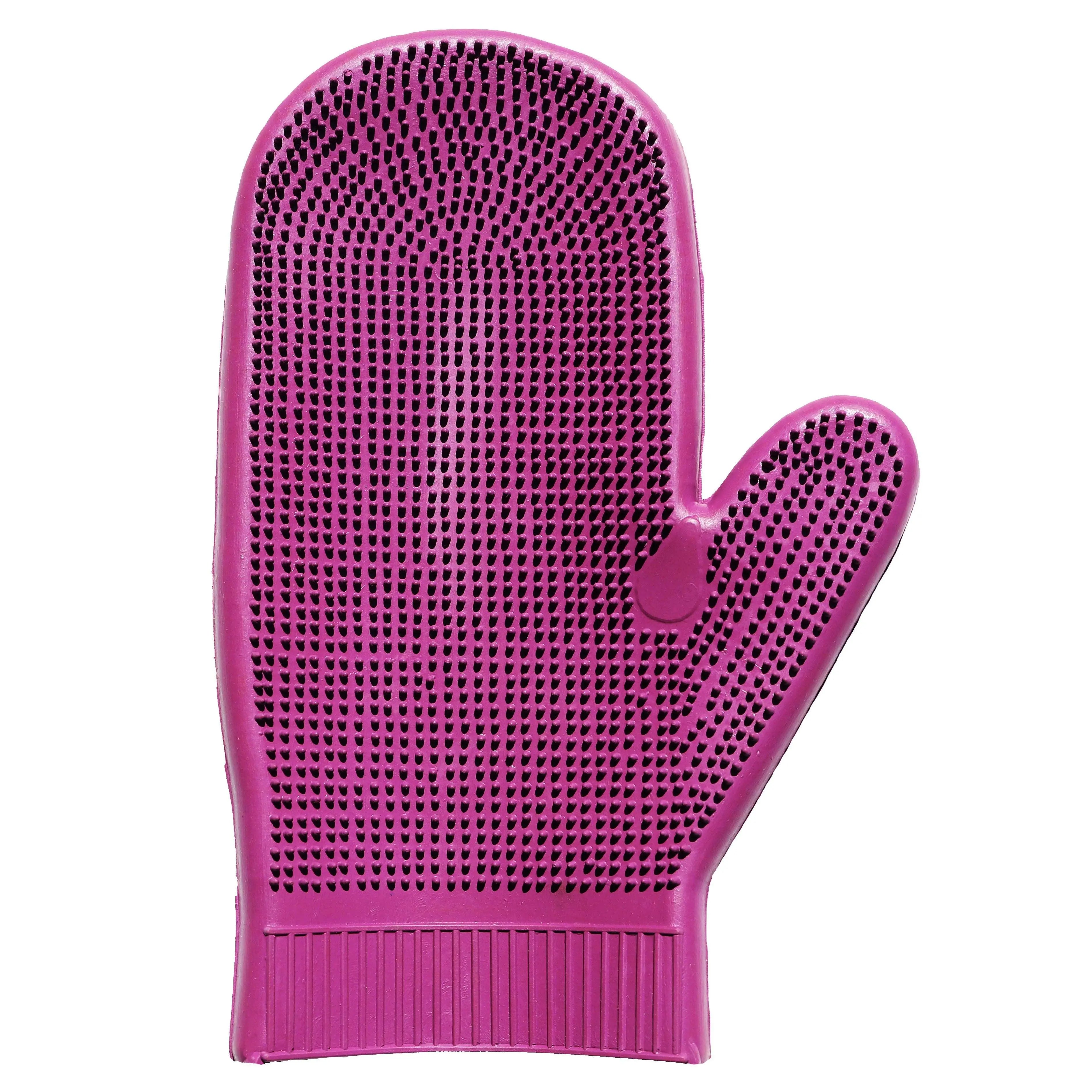 Massage Grooming Glove Purple Horse