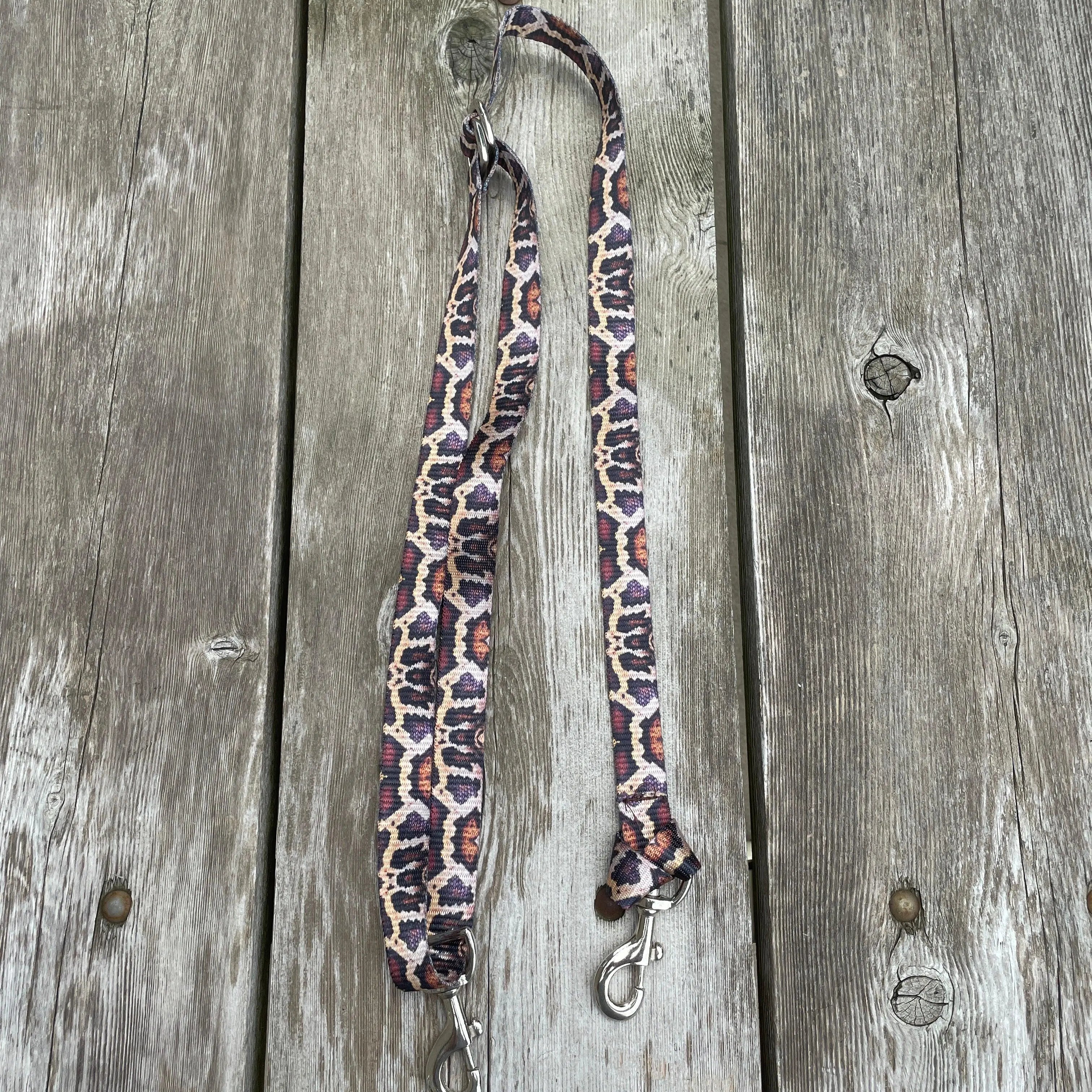 Premium Nylon wither strap with Python Print Horse