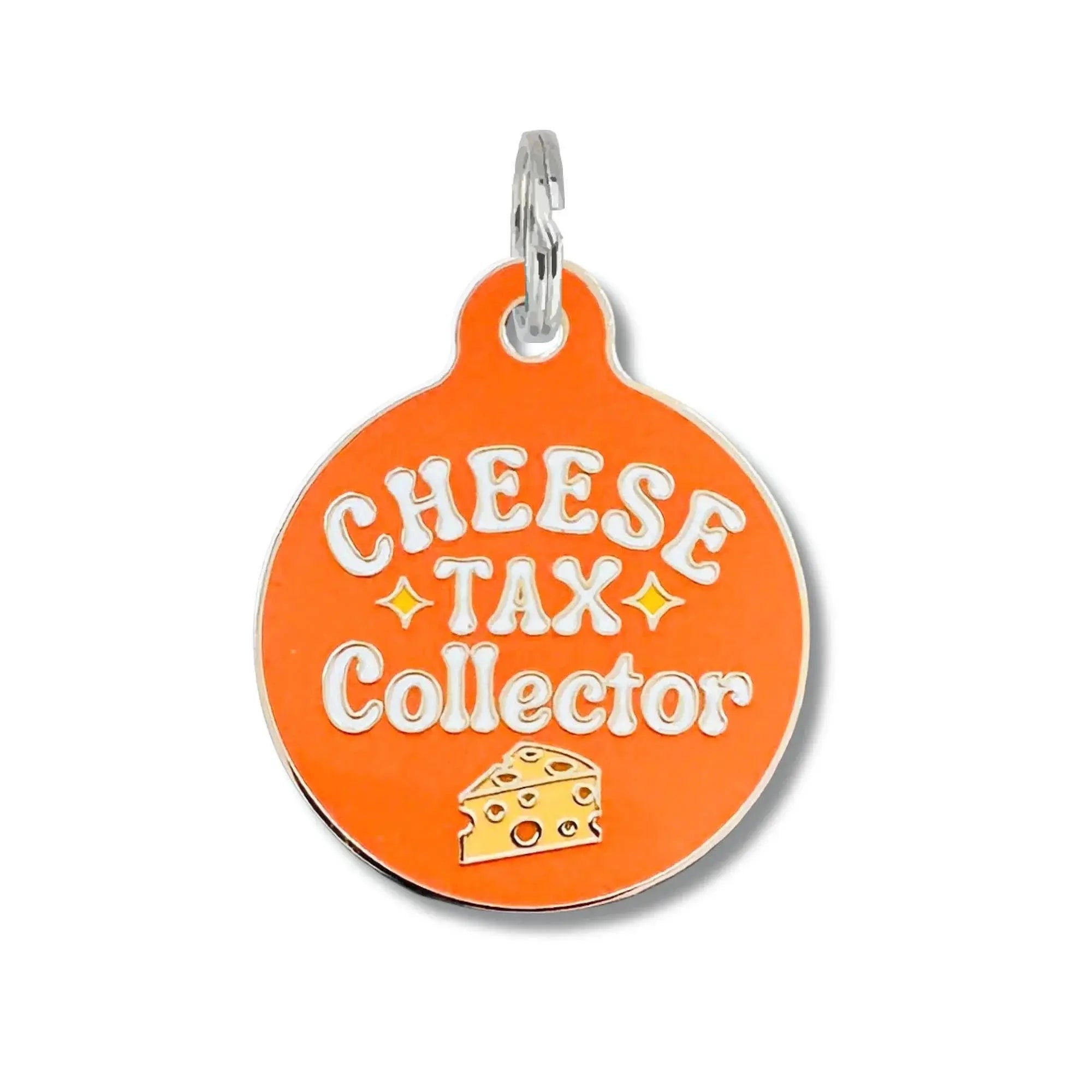 Cute Dog Tag w/ Personalized QR Code - Cheese Tax Collector