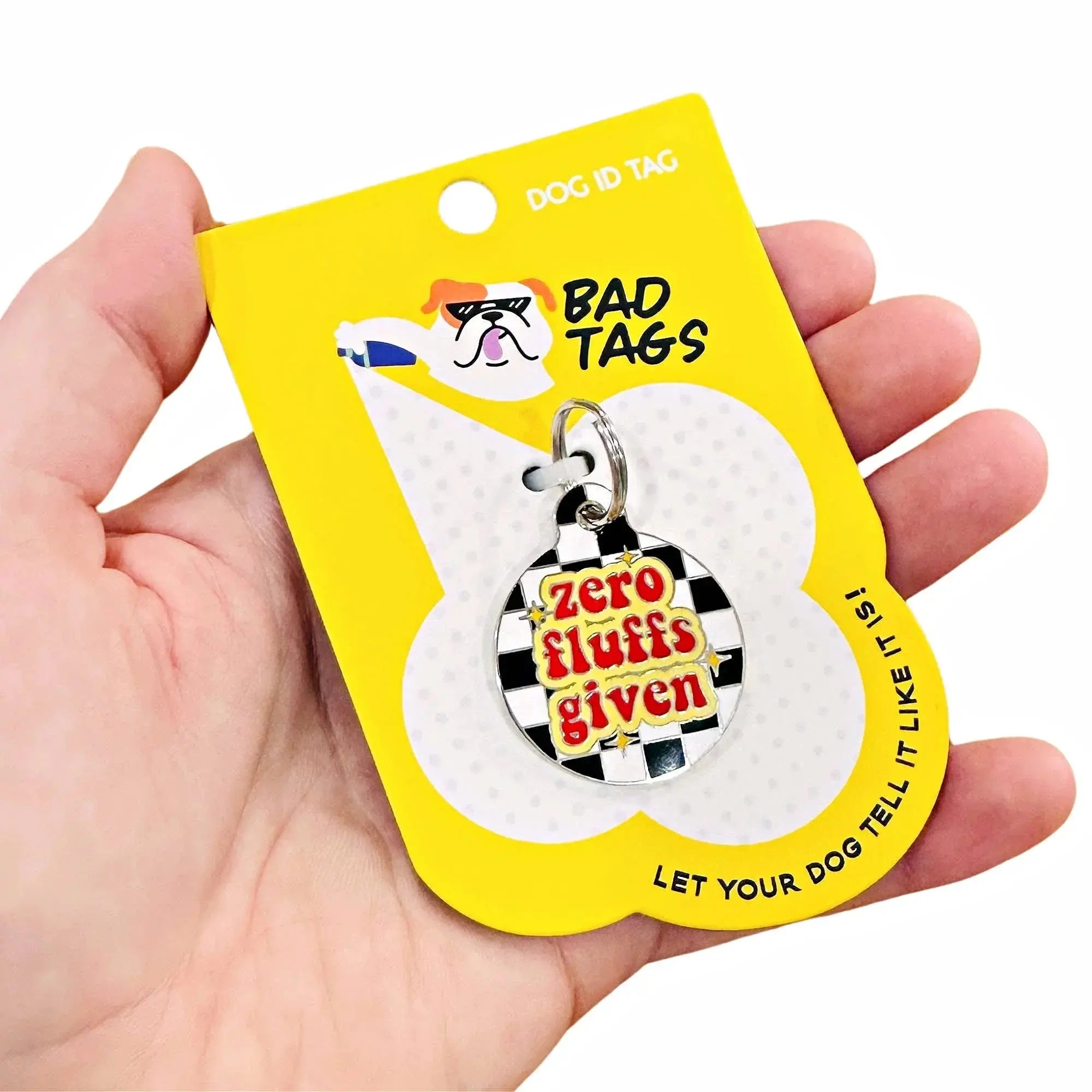 Sassy Dog ID Tag w/ Personalized QR Code - Zero Fluffs Given