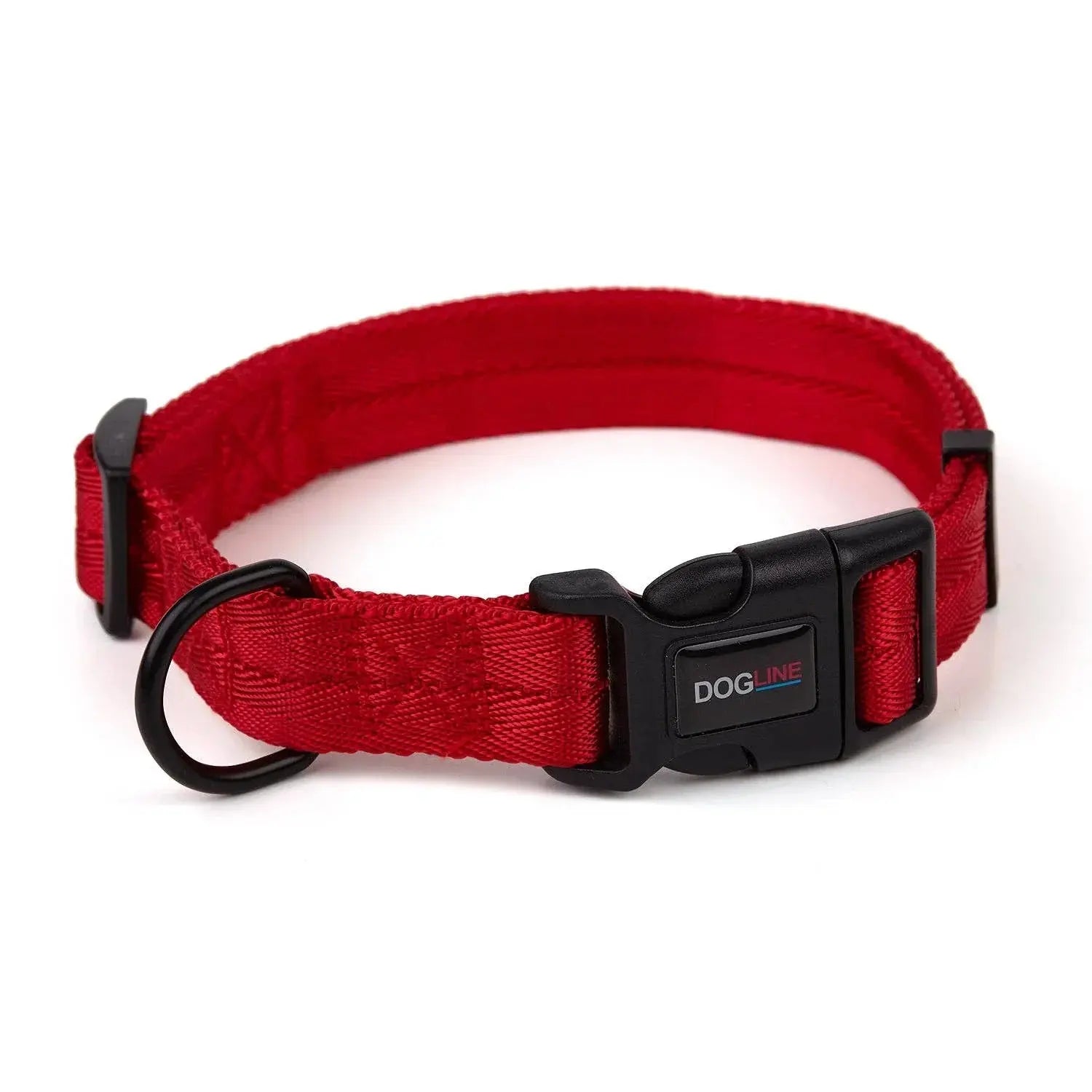 Nylon Flat Collar Red Dog