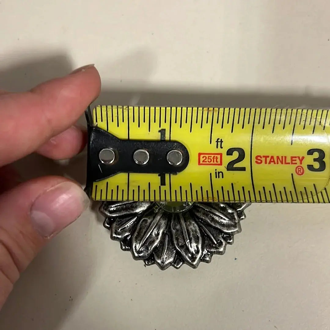 Silver Flower Concho with Screw.