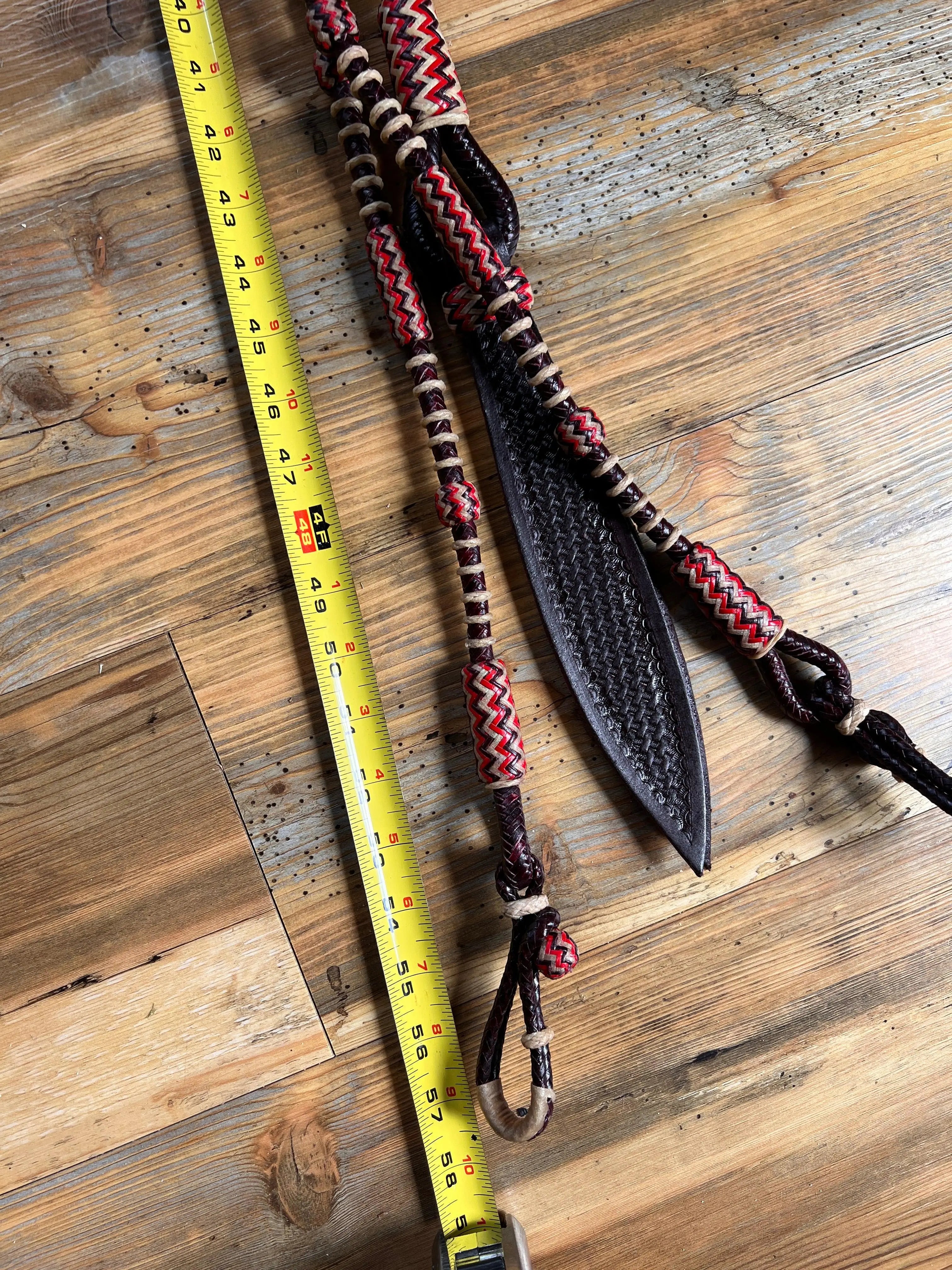 Romal Reins California Style, Romal Reins Dark Cherry, 20 plaits Romal Reins, Romal Reins Regular 55" With Reins Connectors