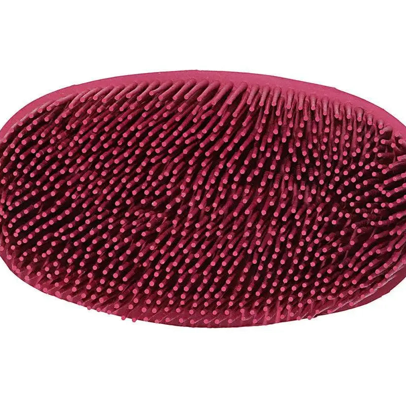 Oval Face Curry Grooming & Bathing Pet Brush Horse
