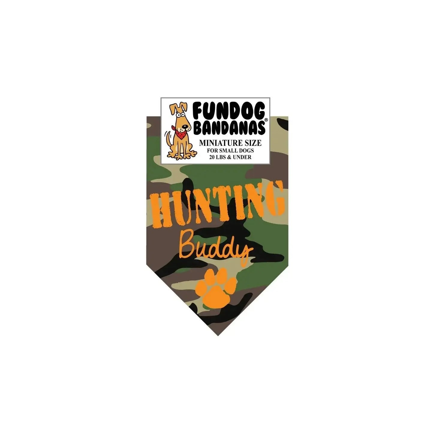 Hunting Buddy Bandana - Green Camo - Made in USA Dog