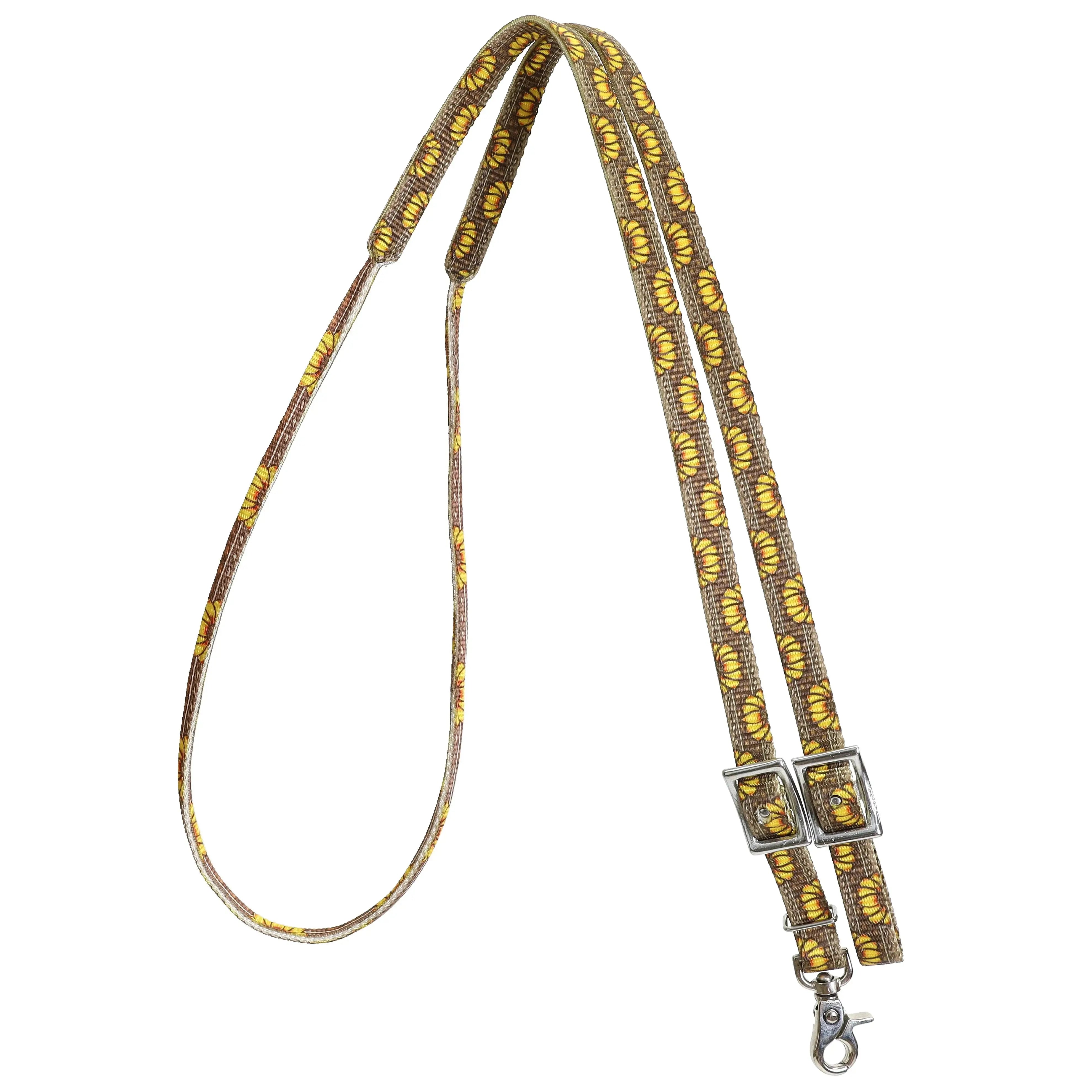 Sunflower Rolled Nylon Contest Reins Reins