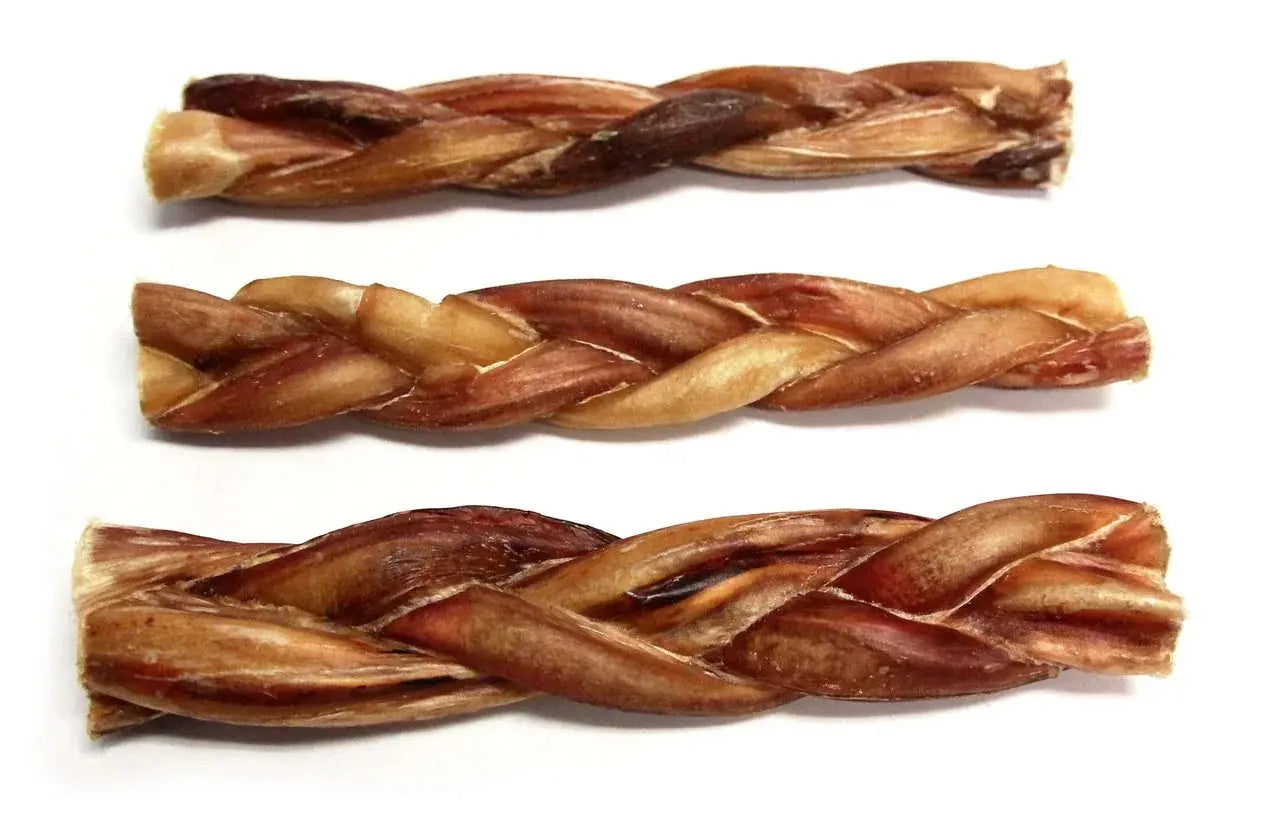 6" STANDARD BRAIDED BULLY STICK - ODOR FREE