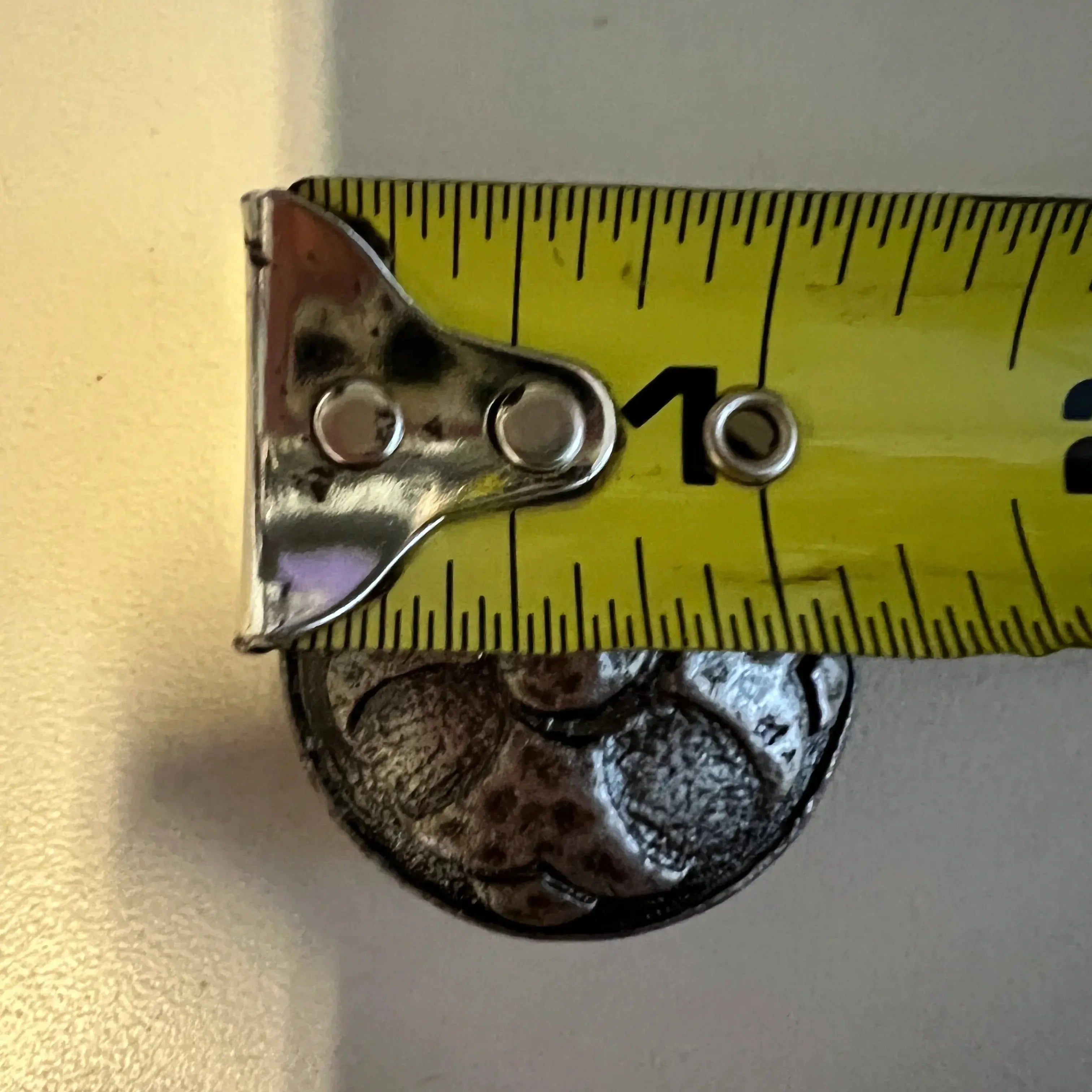 Silver Tone Embossed Concho with Screw- size