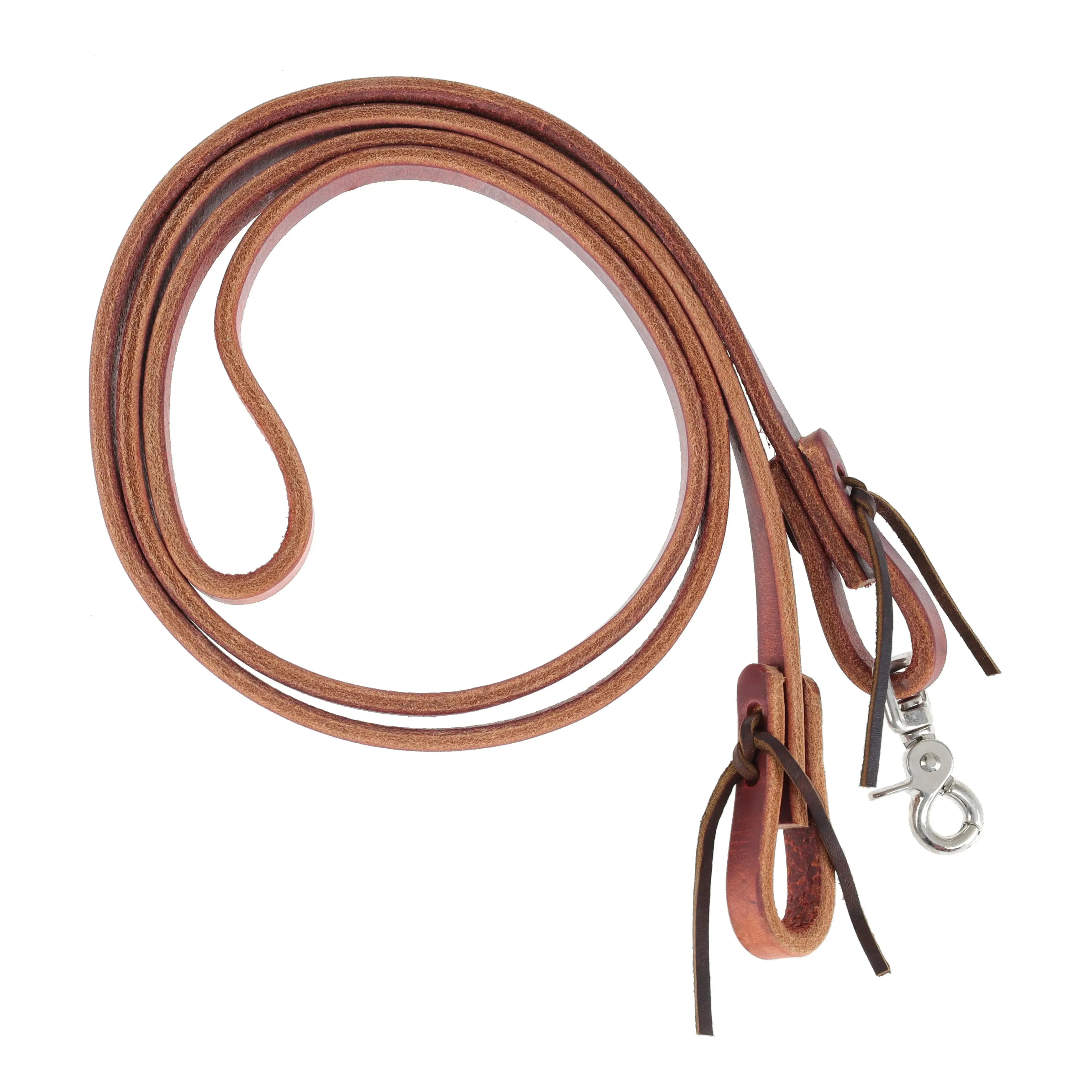 7' x 5/8" Harness Leather Roping Reins - Made in the USA Horse