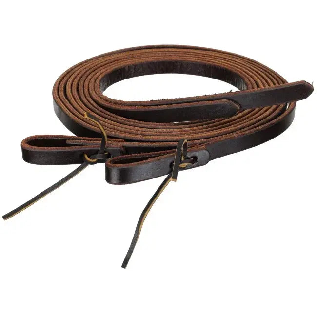 8' x 5/8" Premium Harness Leather Split Rein - Made in the USA Horse