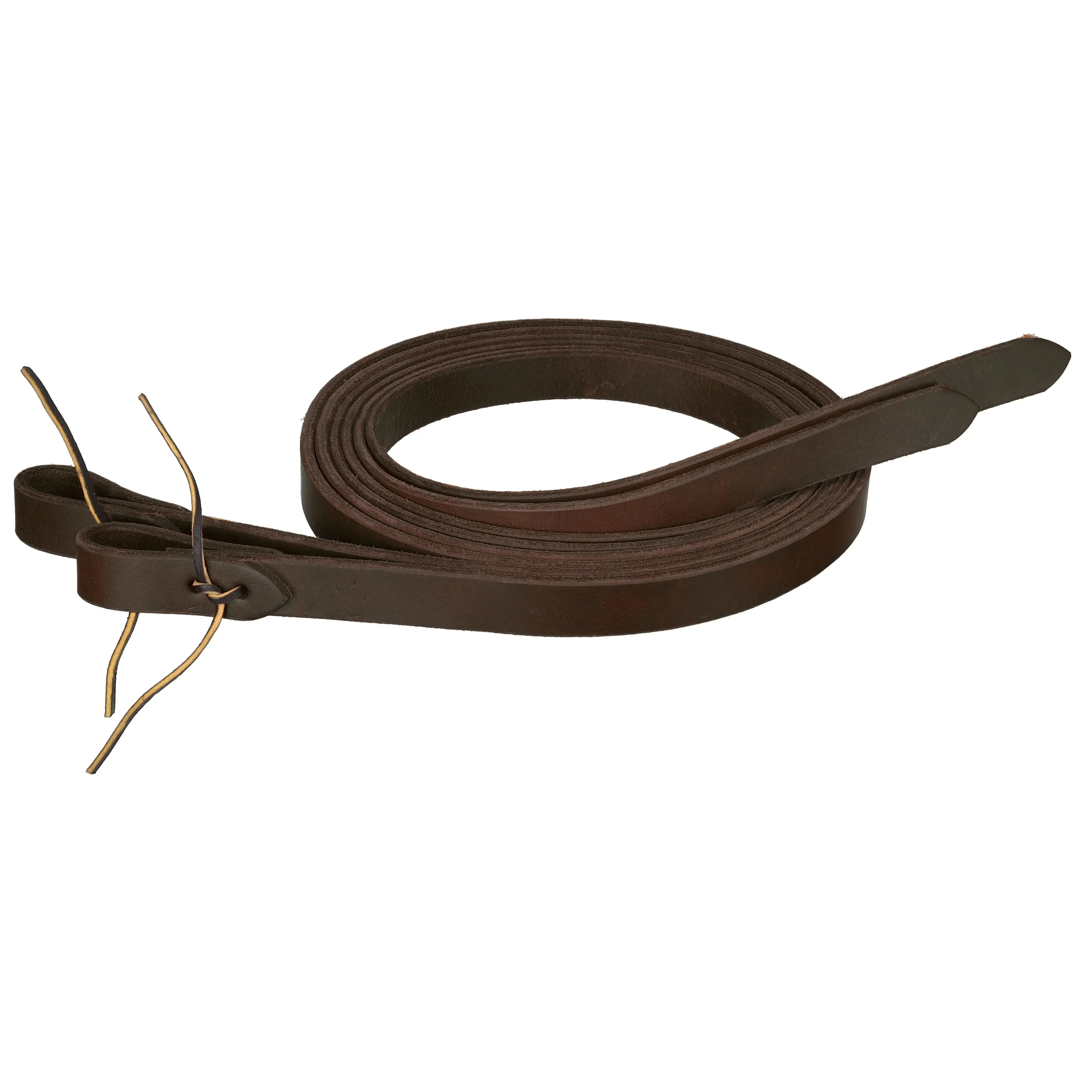 8' x 1" Premium Harness Oiled Leather Split Rein - Made in the USA Horse
