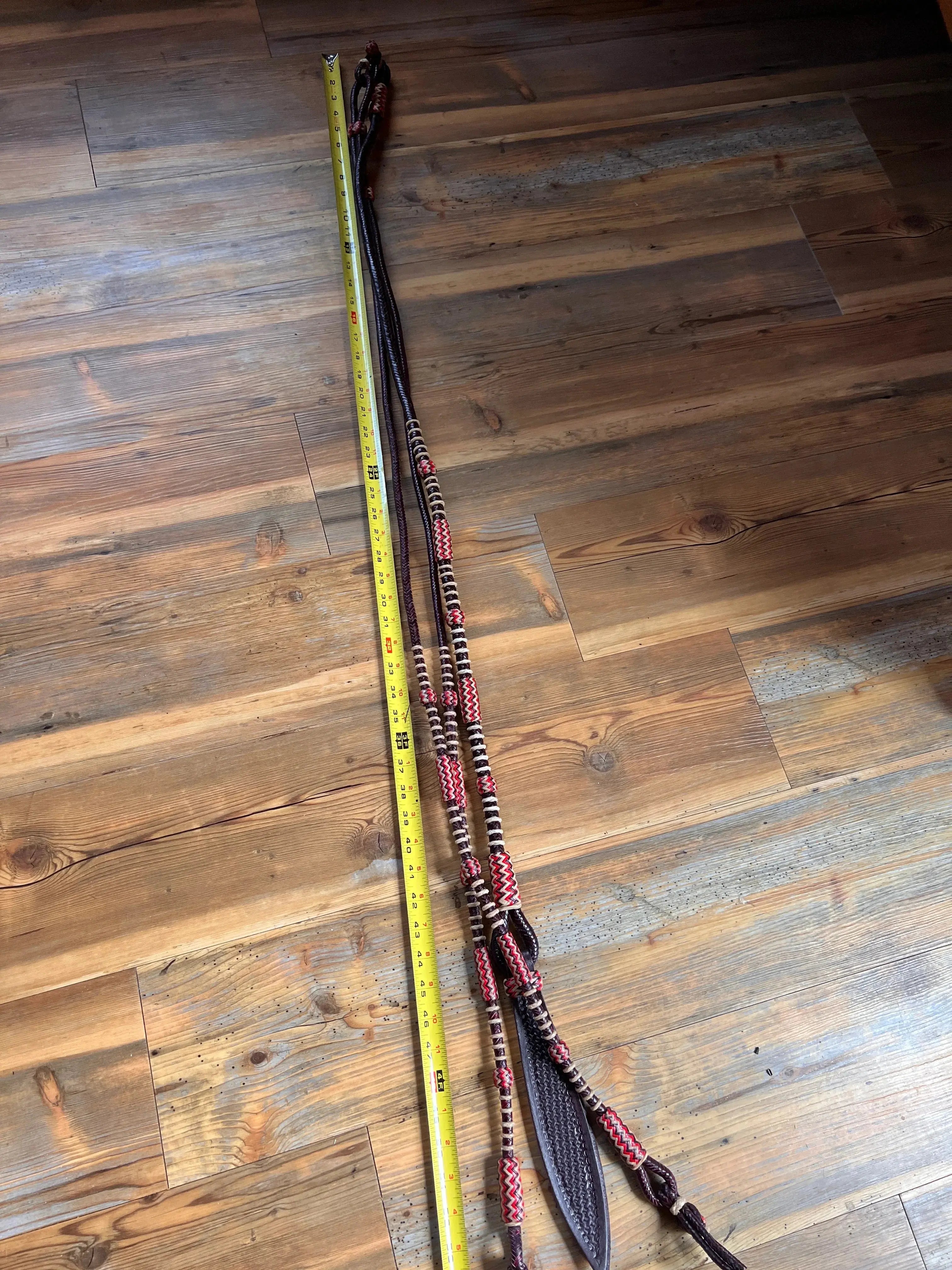Romal Reins California Style, Romal Reins Dark Cherry, 20 plaits Romal Reins, Romal Reins Regular 55" With Reins Connectors