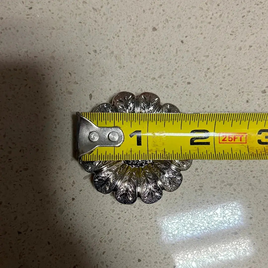 Silver Sunflower Concho with Screw.