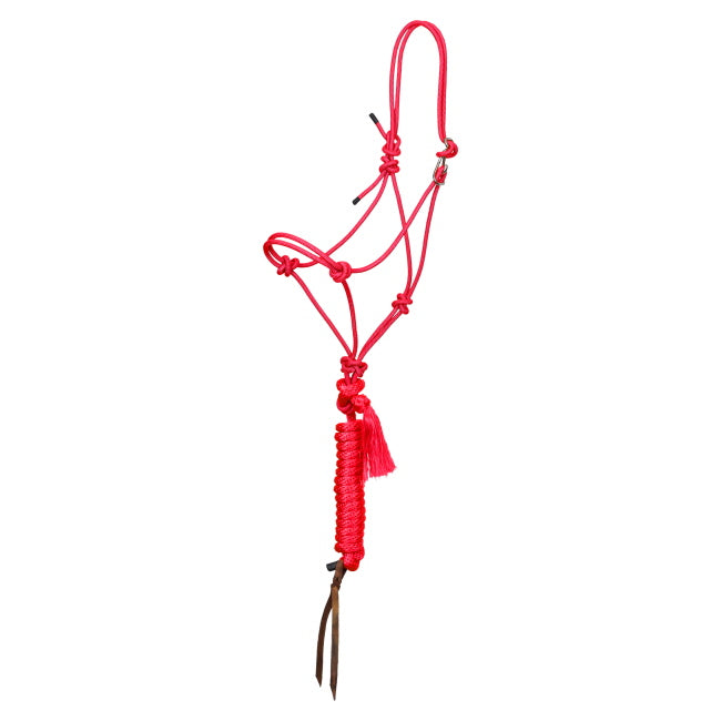 Red Premium Quick-Tie Cowboy Knot Halter with Lead