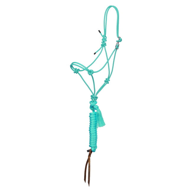 Teal Premium Quick-Tie Cowboy Knot Halter with Lead
