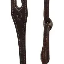 Heavy oiled harness leather split ear headstall with stitched edge Horse