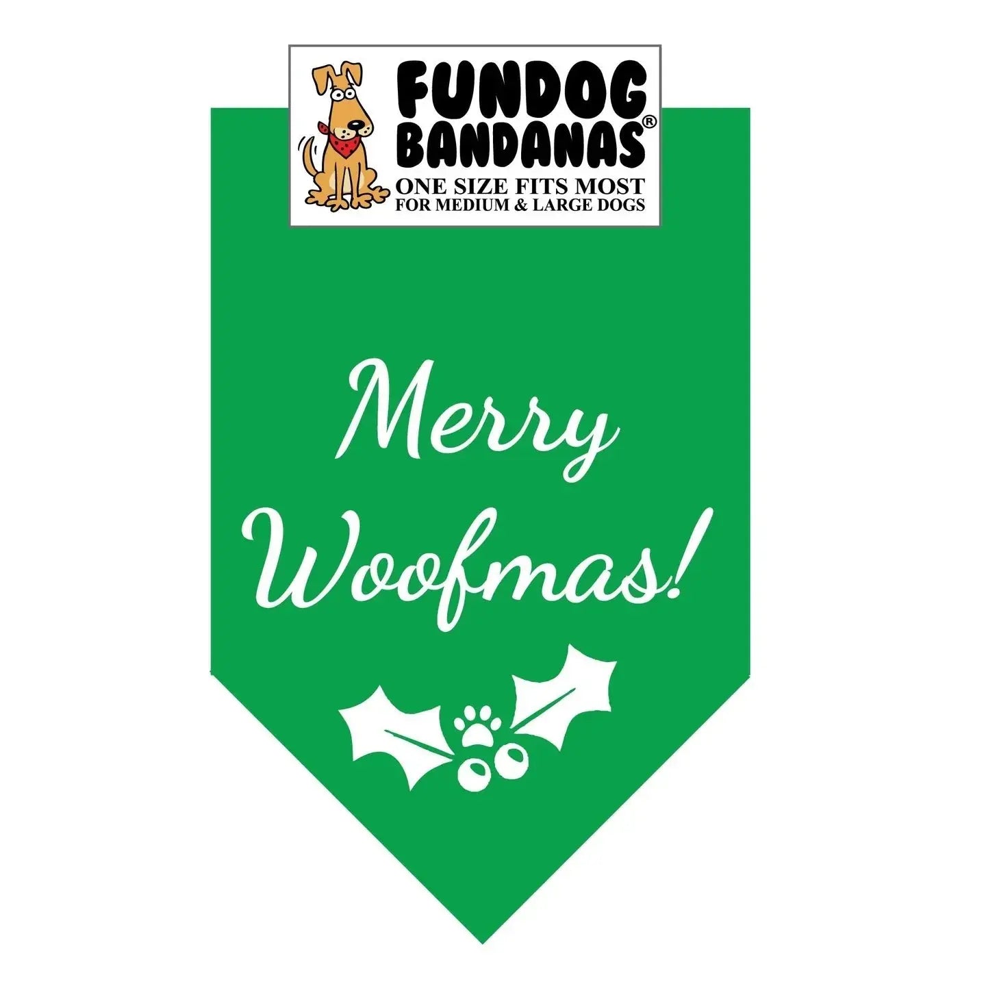 Merry Woofmas - Red and Green - Made in USA Dog