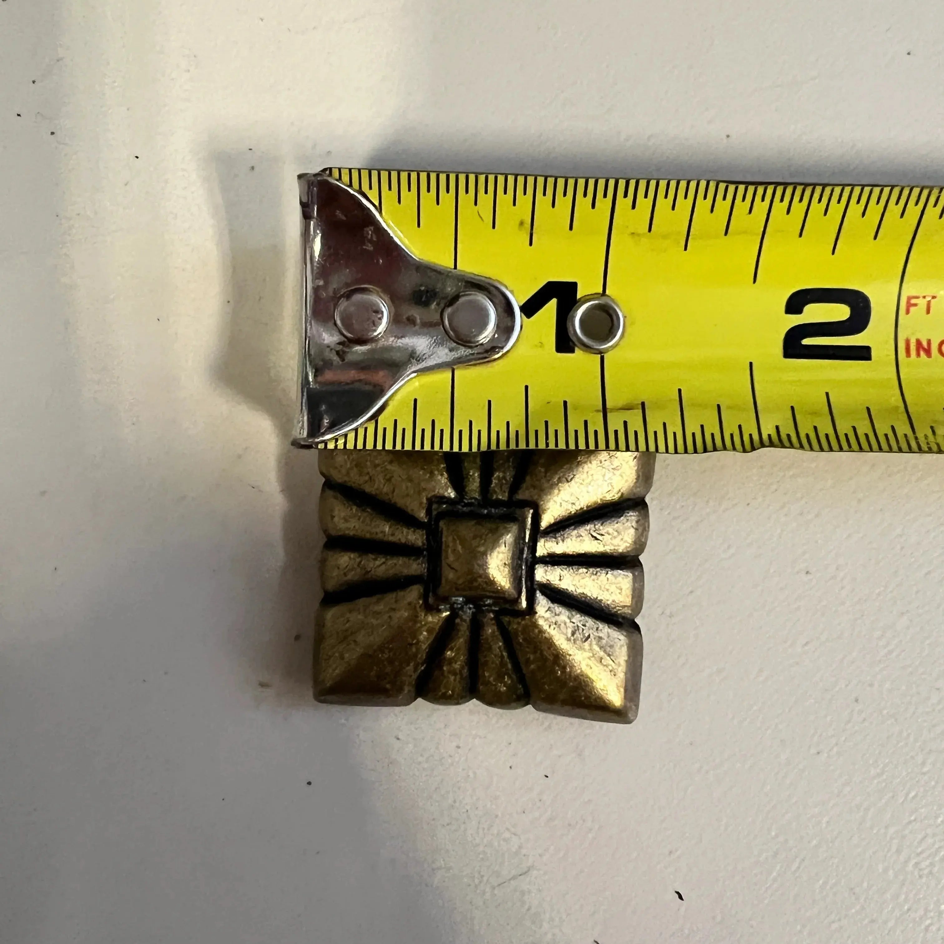 Gold Tone pyramid embossed shape concho with Screw- size