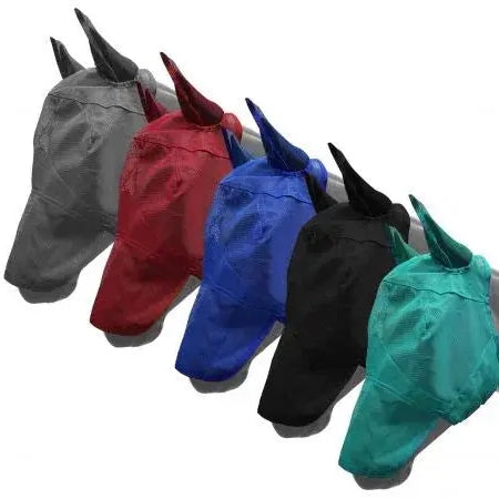 Long Nose Mesh Rip Resistant Pony Size Fly Mask with Ears