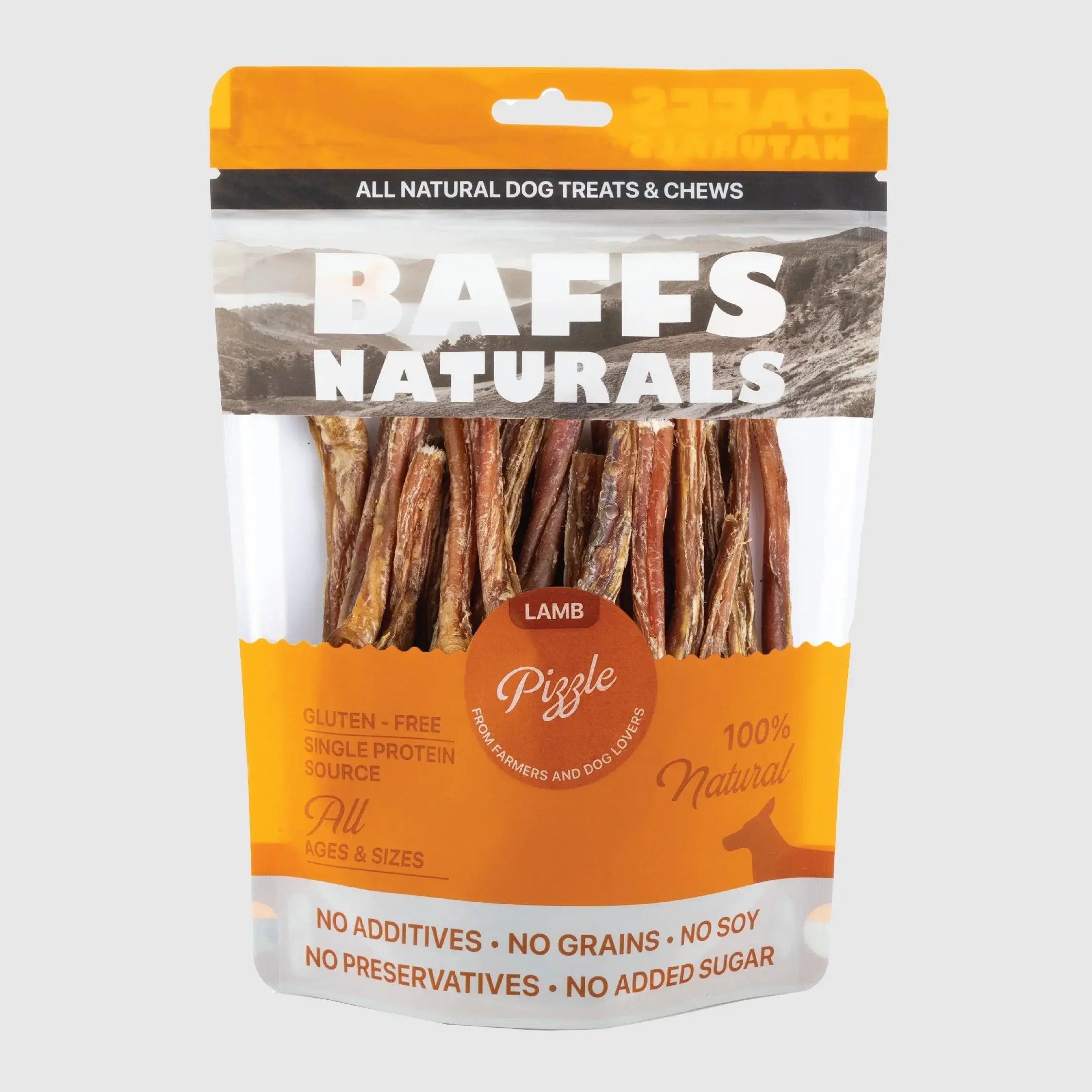 All-Natural Premium Lamb Pizzle Dog Chews (8oz Bag) Dog