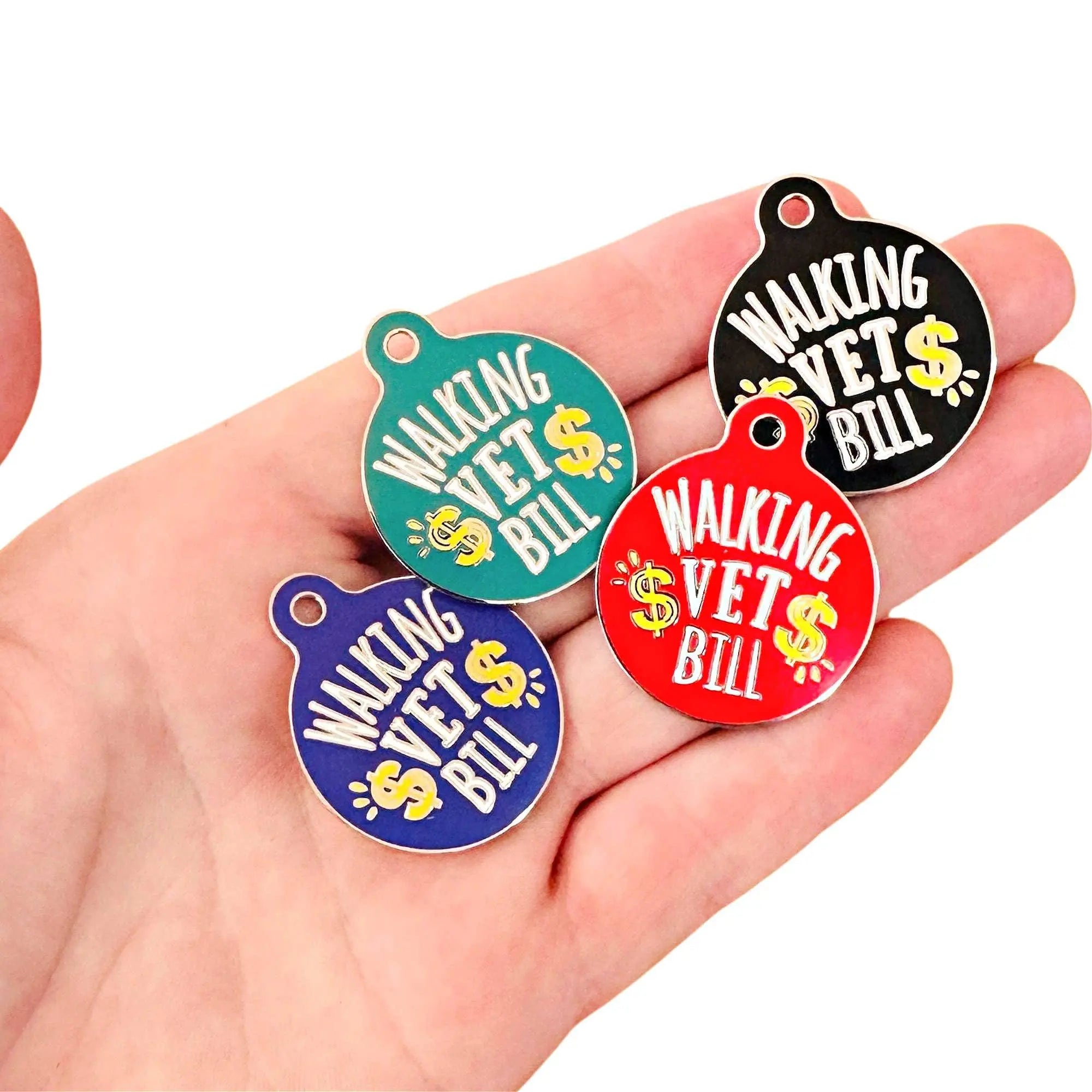 Funny Personalized QR Code Dog ID Tag - Walking Vet Bill Dog