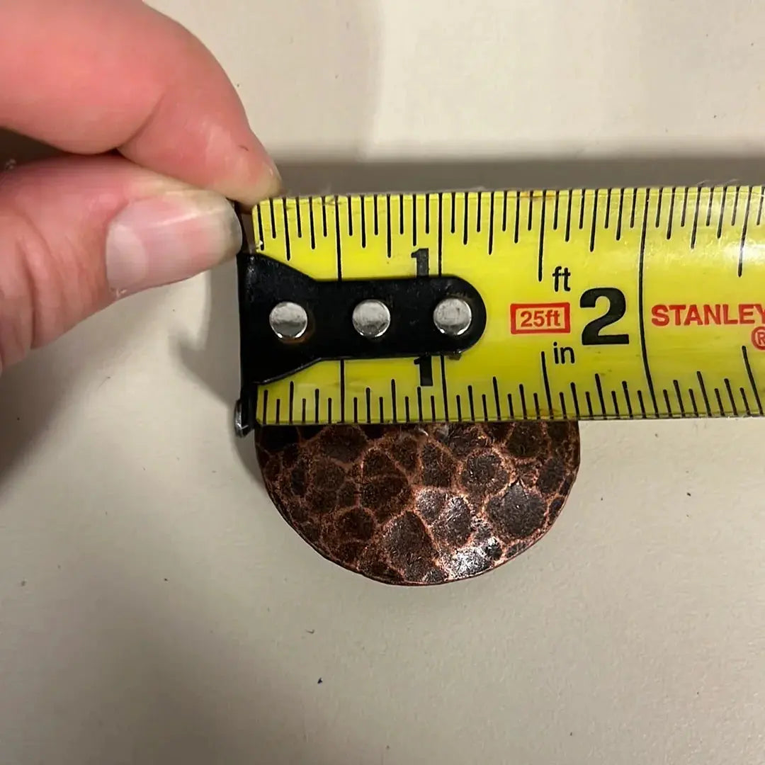 Copper hammered concho with Screw.