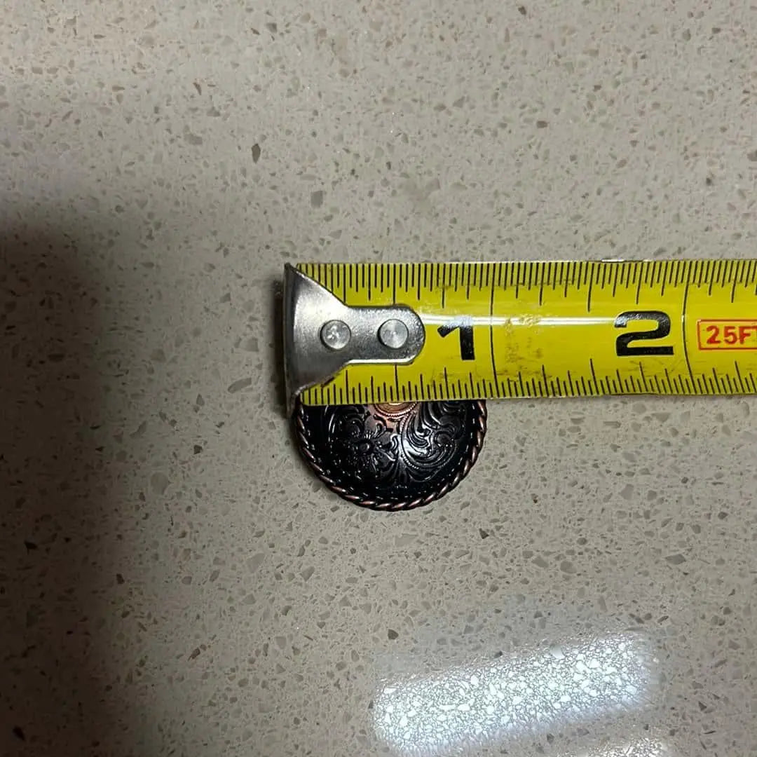 Copper Round Concho with Screw