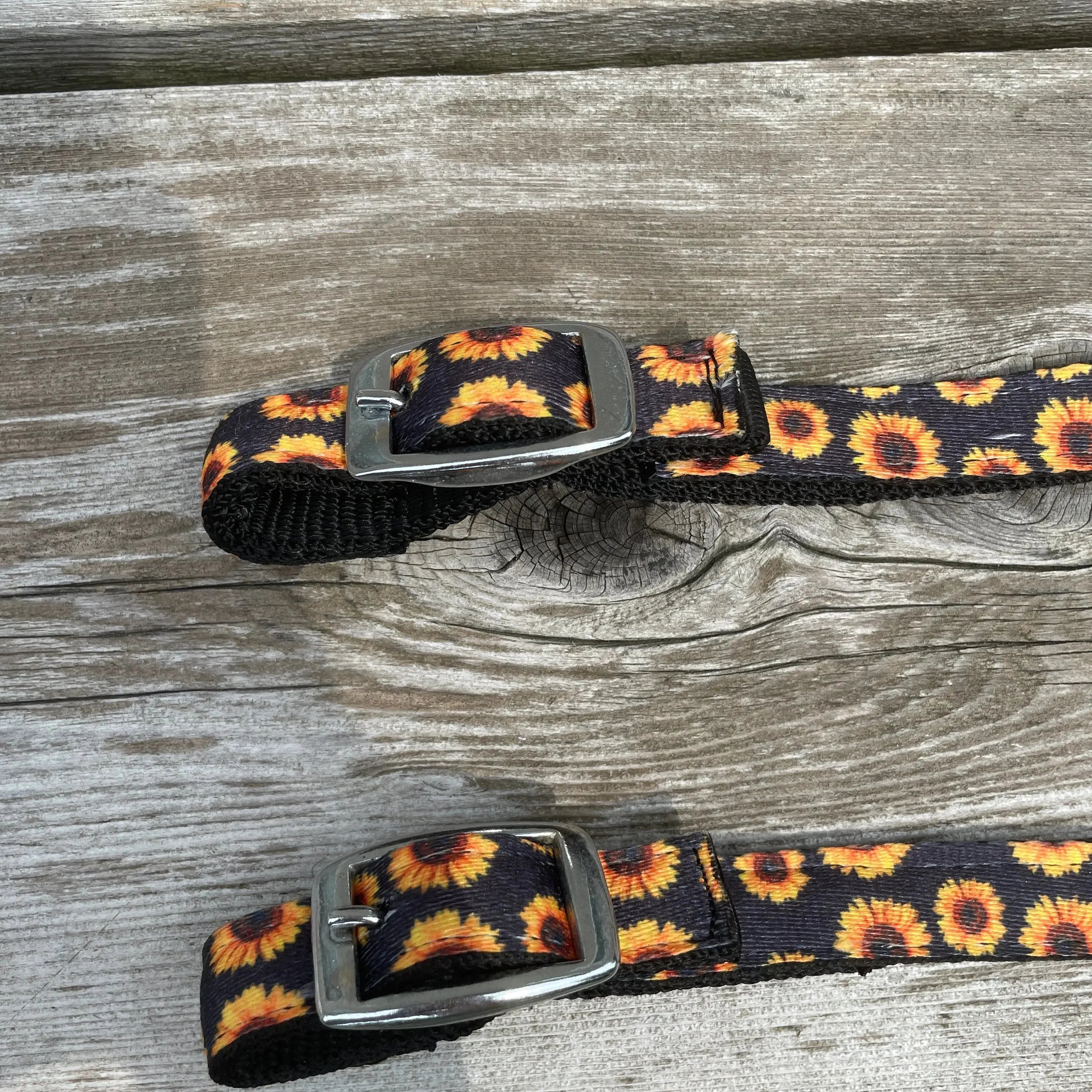 Nylon One Ear Headstall With Sunflower Design Horse
