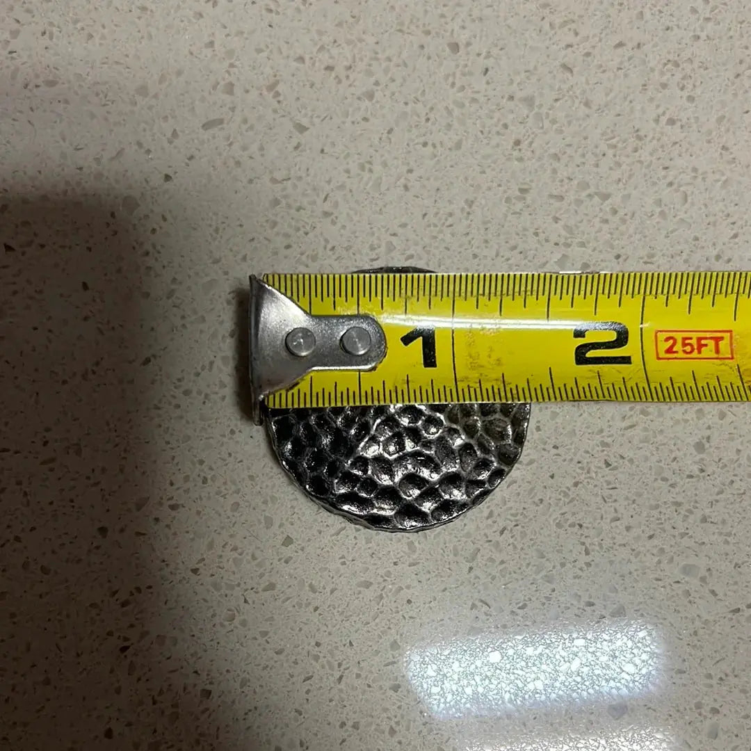 Silver hammered concho with Screw