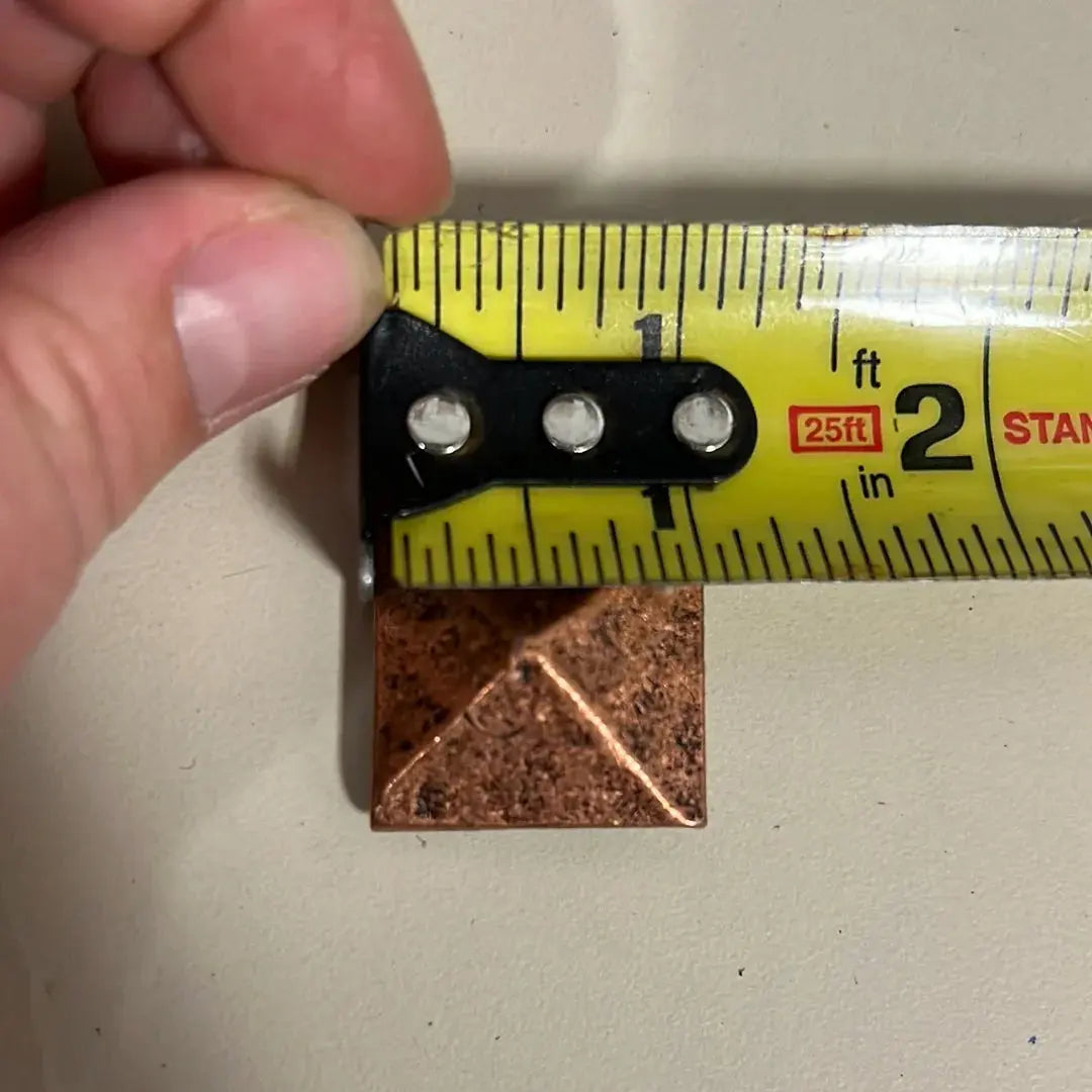 Copper pyramid shape concho with Screw